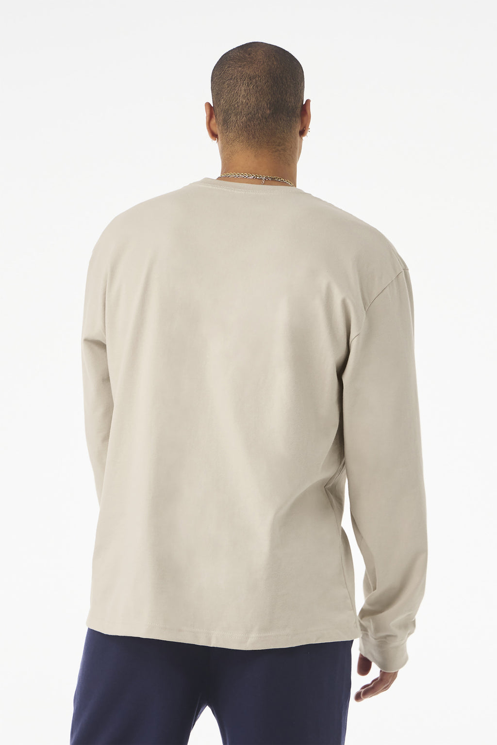BELLA+CANVAS Unisex 7.5-Ounce Heavyweight Long Sleeve Tee BC4651 - Dust - back