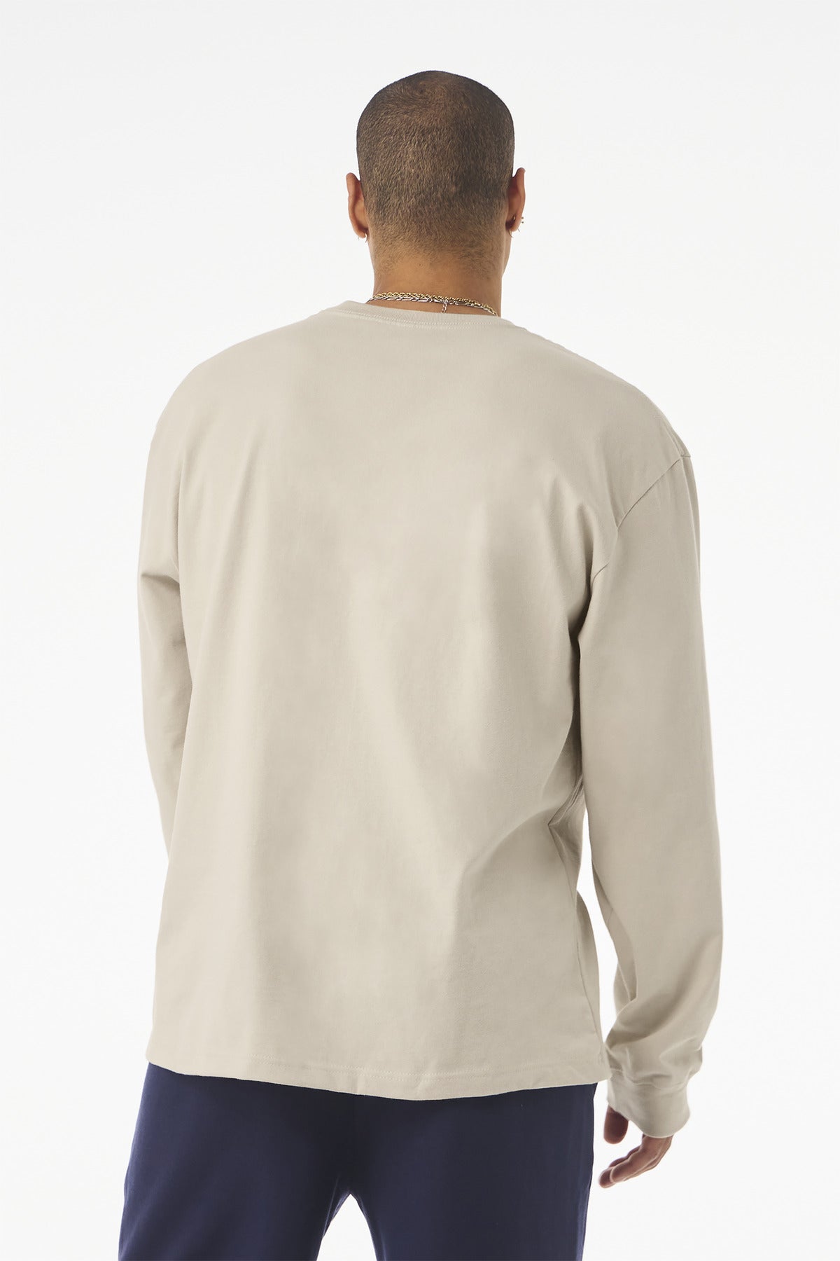 BELLA+CANVAS Unisex 7.5-Ounce Heavyweight Long Sleeve Tee BC4651 - Dust - back