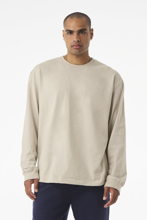 BELLA+CANVAS Unisex 7.5-Ounce Heavyweight Long Sleeve Tee BC4651 - Dust - front