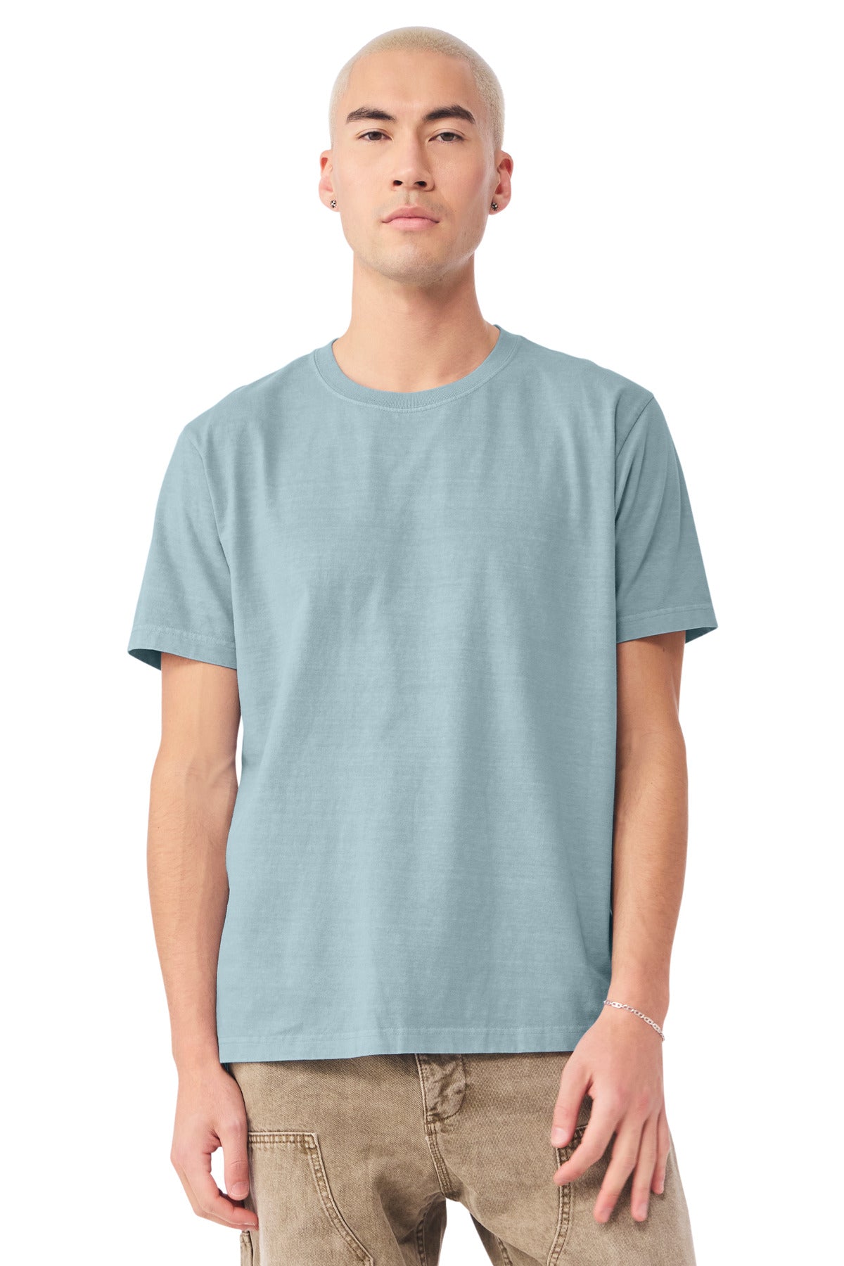 BELLA+CANVAS Unisex Heavyweight Garment-Dyed Tee BC4810GD - Light Washed Denim - front