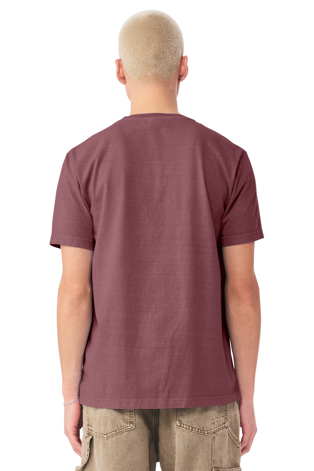 BELLA+CANVAS Unisex Heavyweight Garment-Dyed Tee BC4810GD - Washed Maroon - back