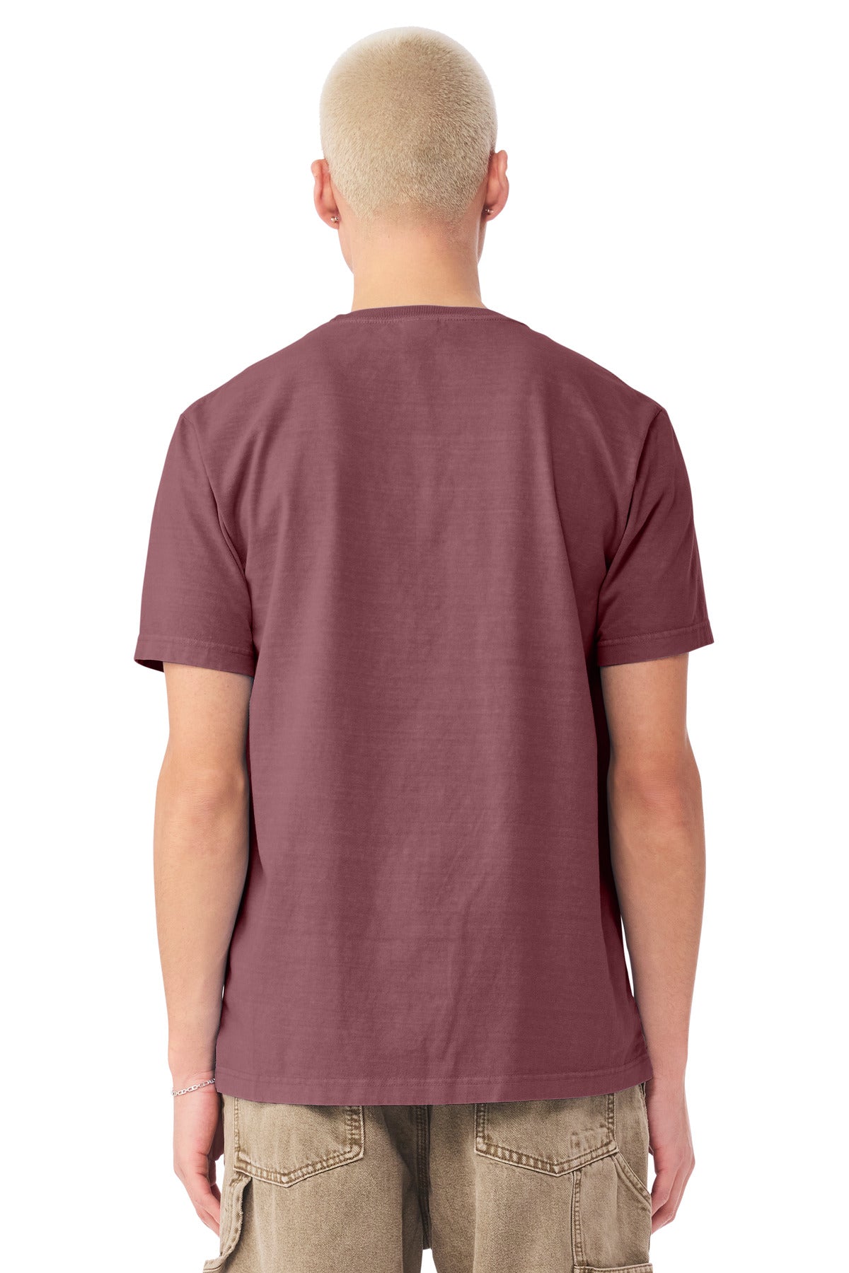 BELLA+CANVAS Unisex Heavyweight Garment-Dyed Tee BC4810GD - Washed Maroon - back