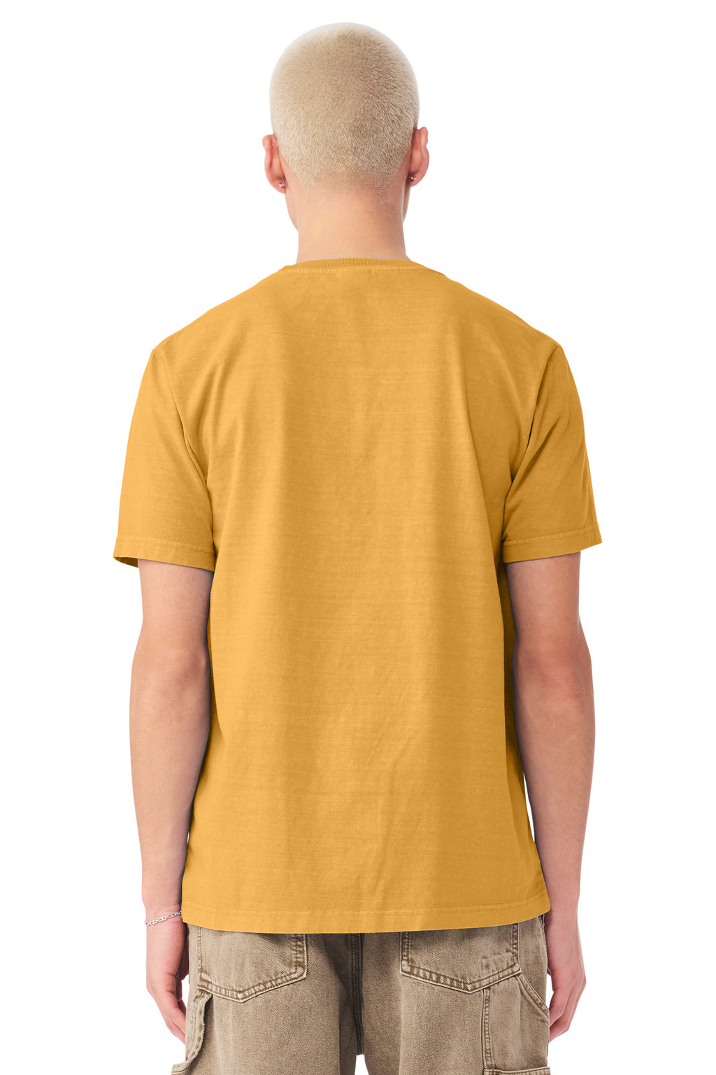 BELLA+CANVAS Unisex Heavyweight Garment-Dyed Tee BC4810GD - Washed Mustard - back