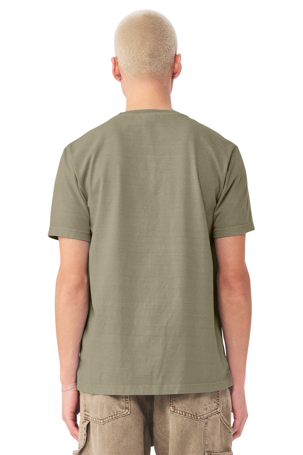 BELLA+CANVAS Unisex Heavyweight Garment-Dyed Tee BC4810GD - Washed Olive - back