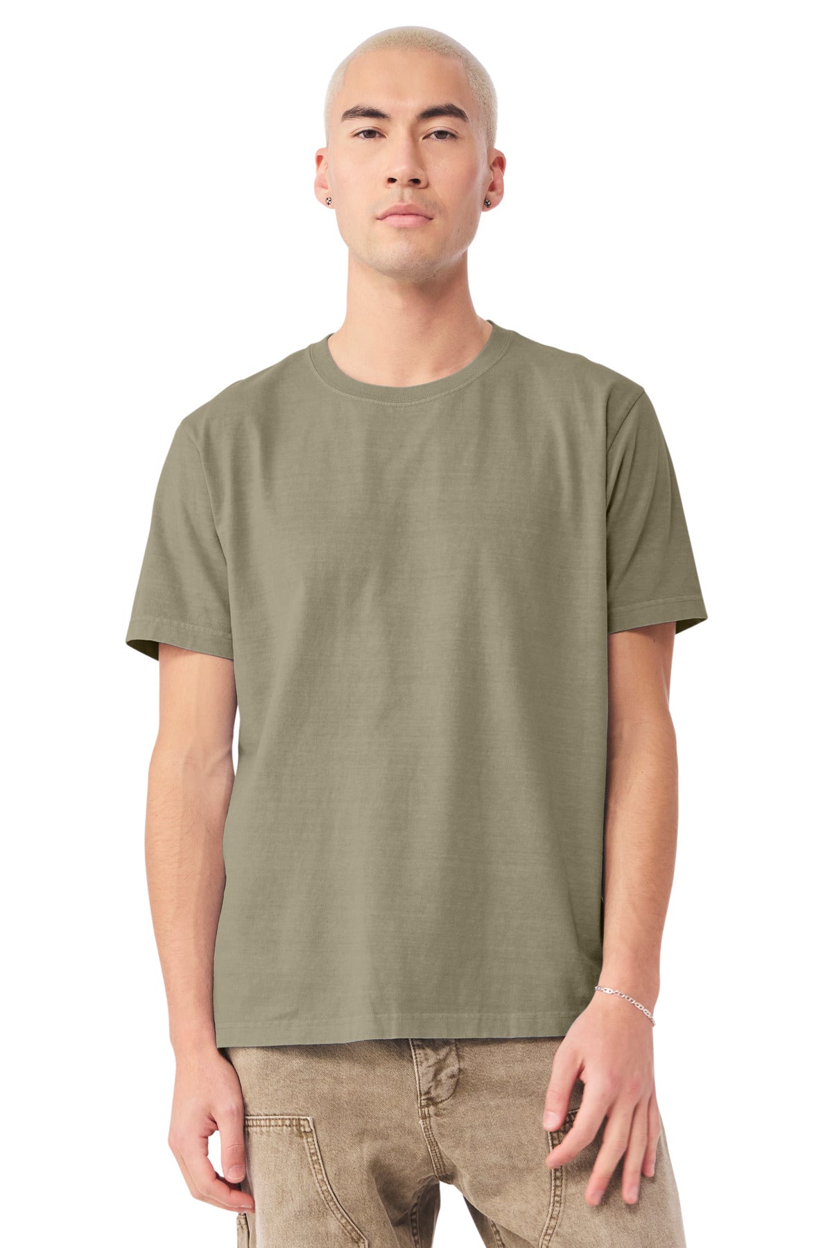 BELLA+CANVAS Unisex Heavyweight Garment-Dyed Tee BC4810GD - Washed Olive - front