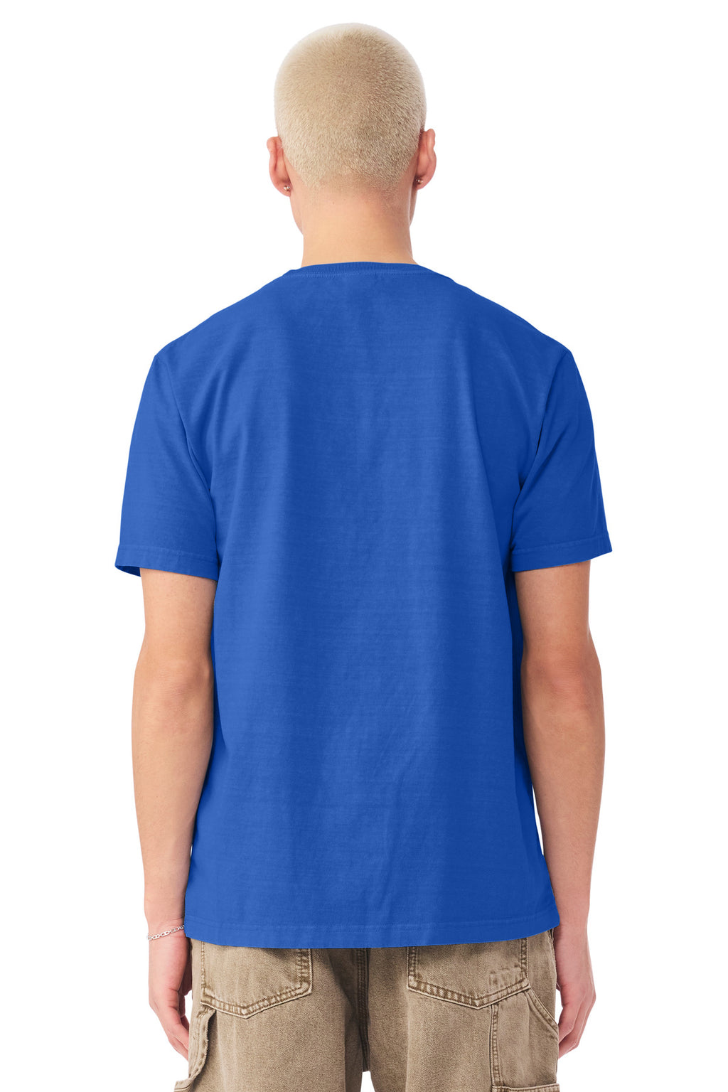 BELLA+CANVAS Unisex Heavyweight Garment-Dyed Tee BC4810GD - Washed Royal Blue - back