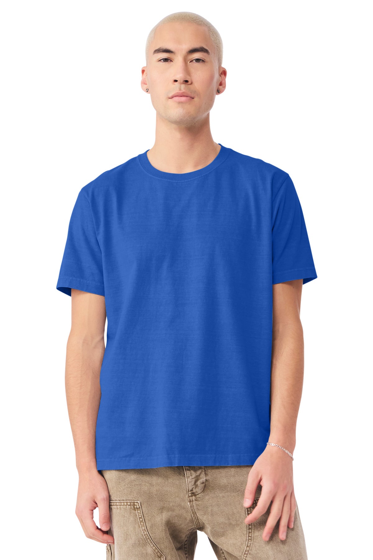BELLA+CANVAS Unisex Heavyweight Garment-Dyed Tee BC4810GD - Washed Royal Blue - front