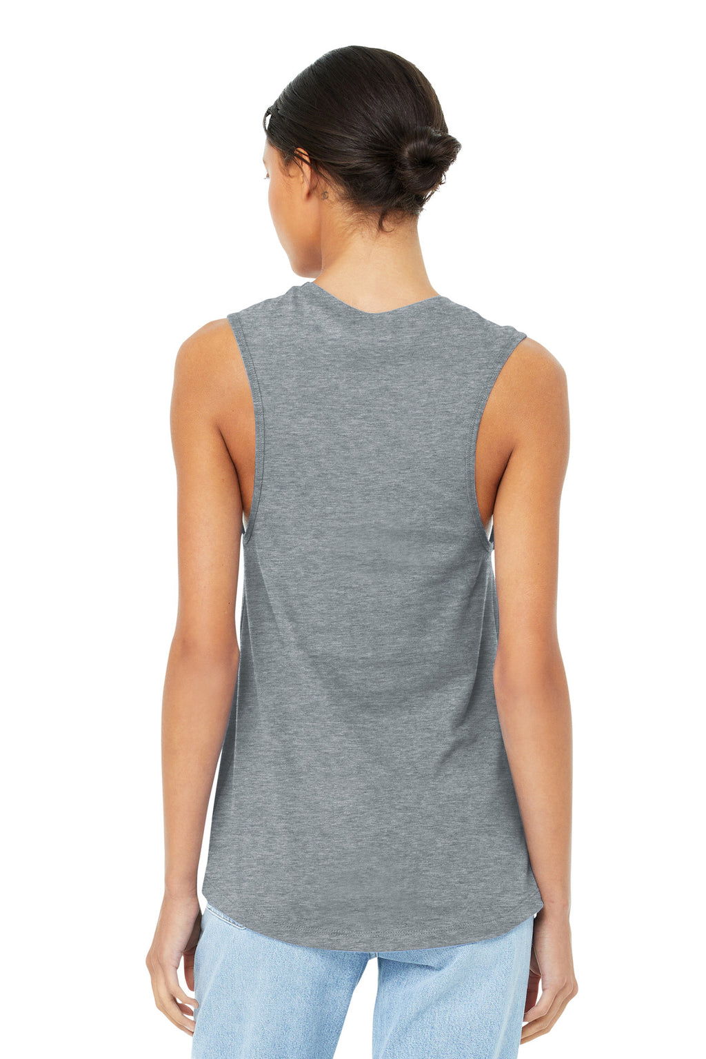 BELLA+CANVAS Women's Jersey Muscle Tank. BC6003 - Athletic Heather - back