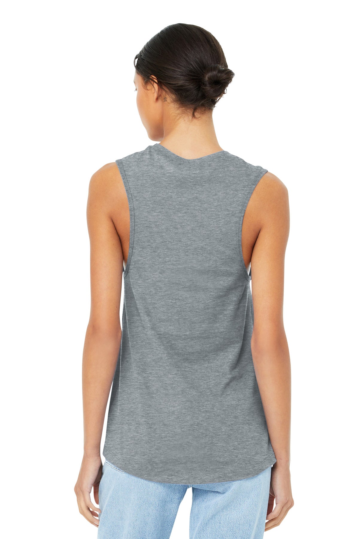BELLA+CANVAS Women's Jersey Muscle Tank. BC6003 - Athletic Heather - back