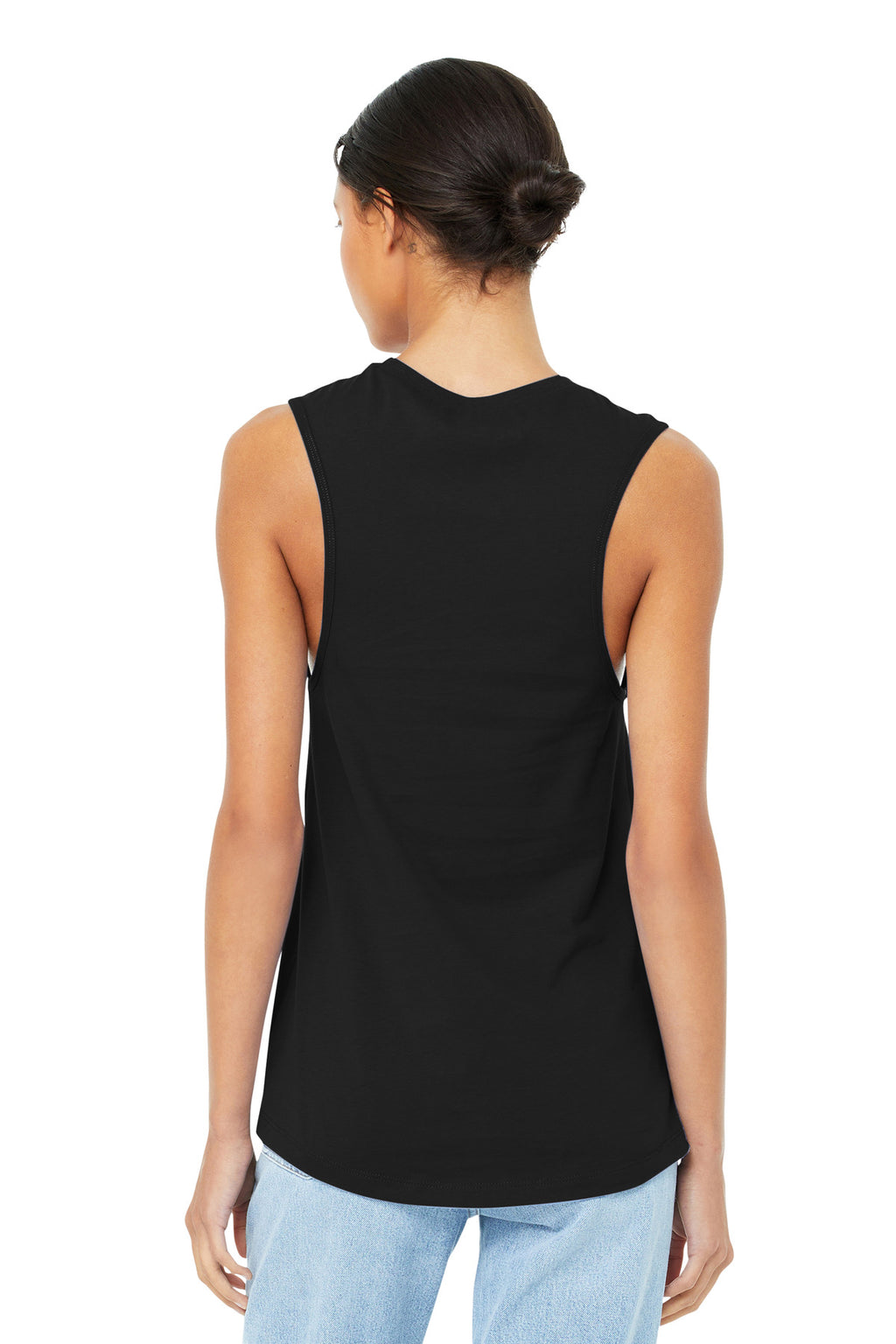 BELLA+CANVAS Women's Jersey Muscle Tank. BC6003 - Black - back
