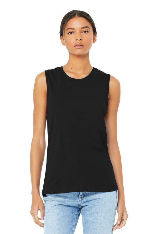 BELLA+CANVAS Women's Jersey Muscle Tank. BC6003 - Black - front