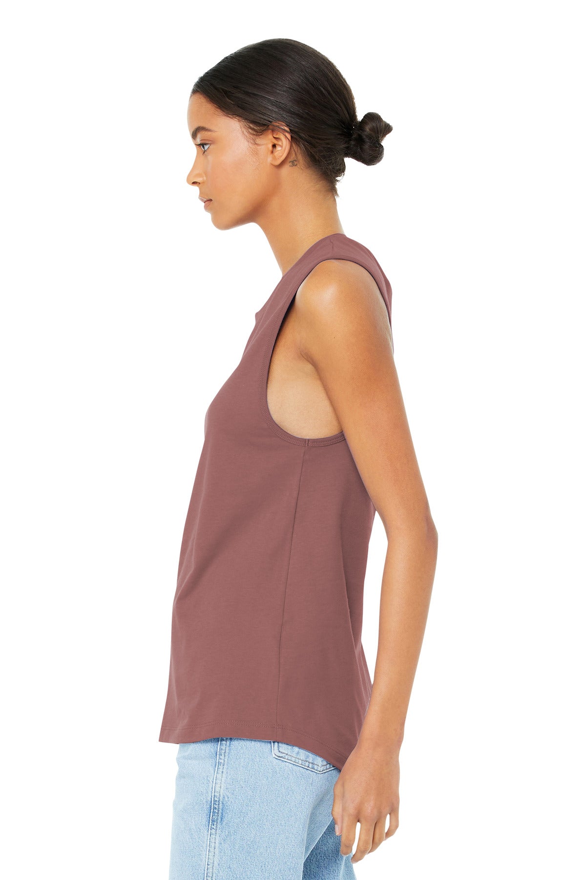 BELLA+CANVAS Women's Jersey Muscle Tank. BC6003 - Mauve - side
