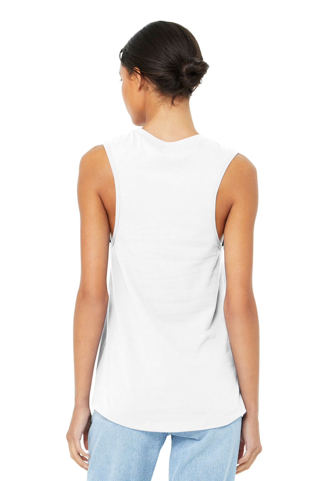 BELLA+CANVAS Women's Jersey Muscle Tank. BC6003 - White - back