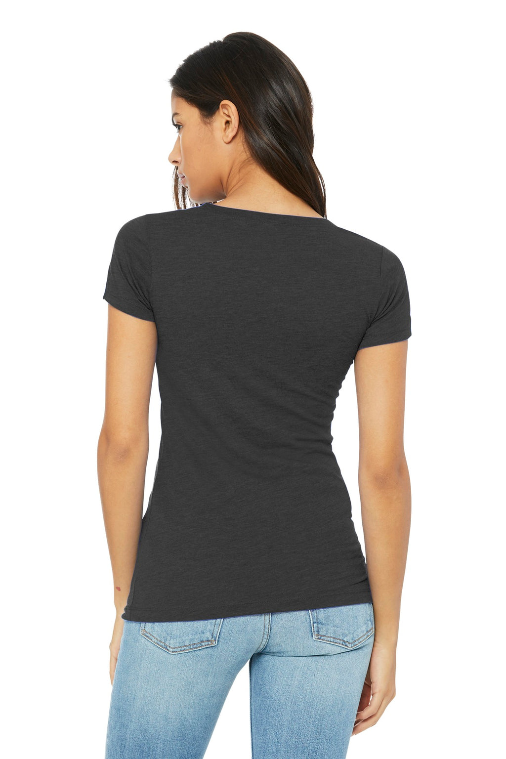 BELLA+CANVAS Women's Slim Fit Tee. BC6004 - Asphalt - back