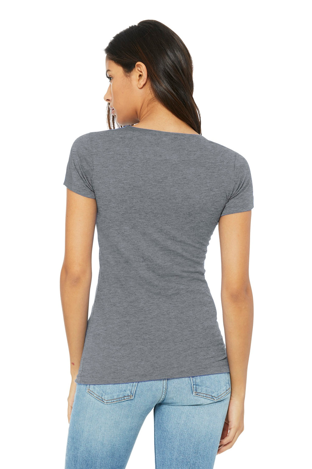BELLA+CANVAS Women's Slim Fit Tee. BC6004 - Athletic Heather - back