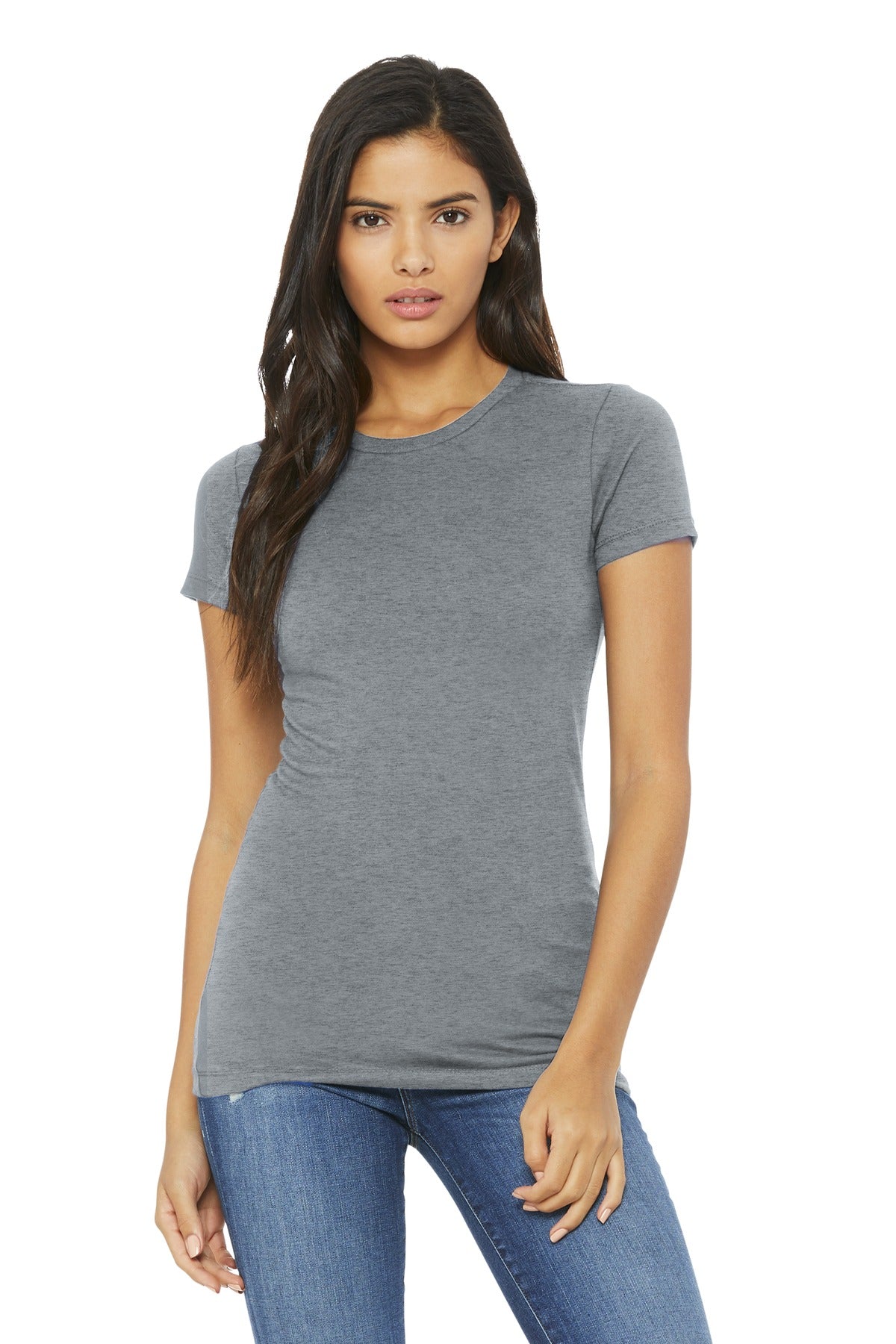 BELLA+CANVAS Women's Slim Fit Tee. BC6004 - Athletic Heather - front