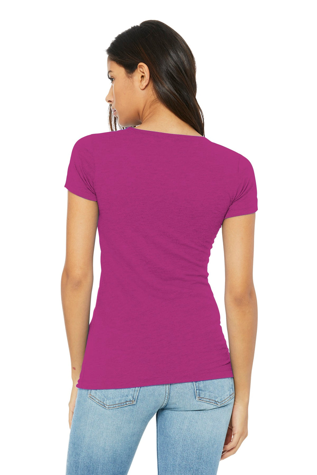 BELLA+CANVAS Women's Slim Fit Tee. BC6004 - Berry - back