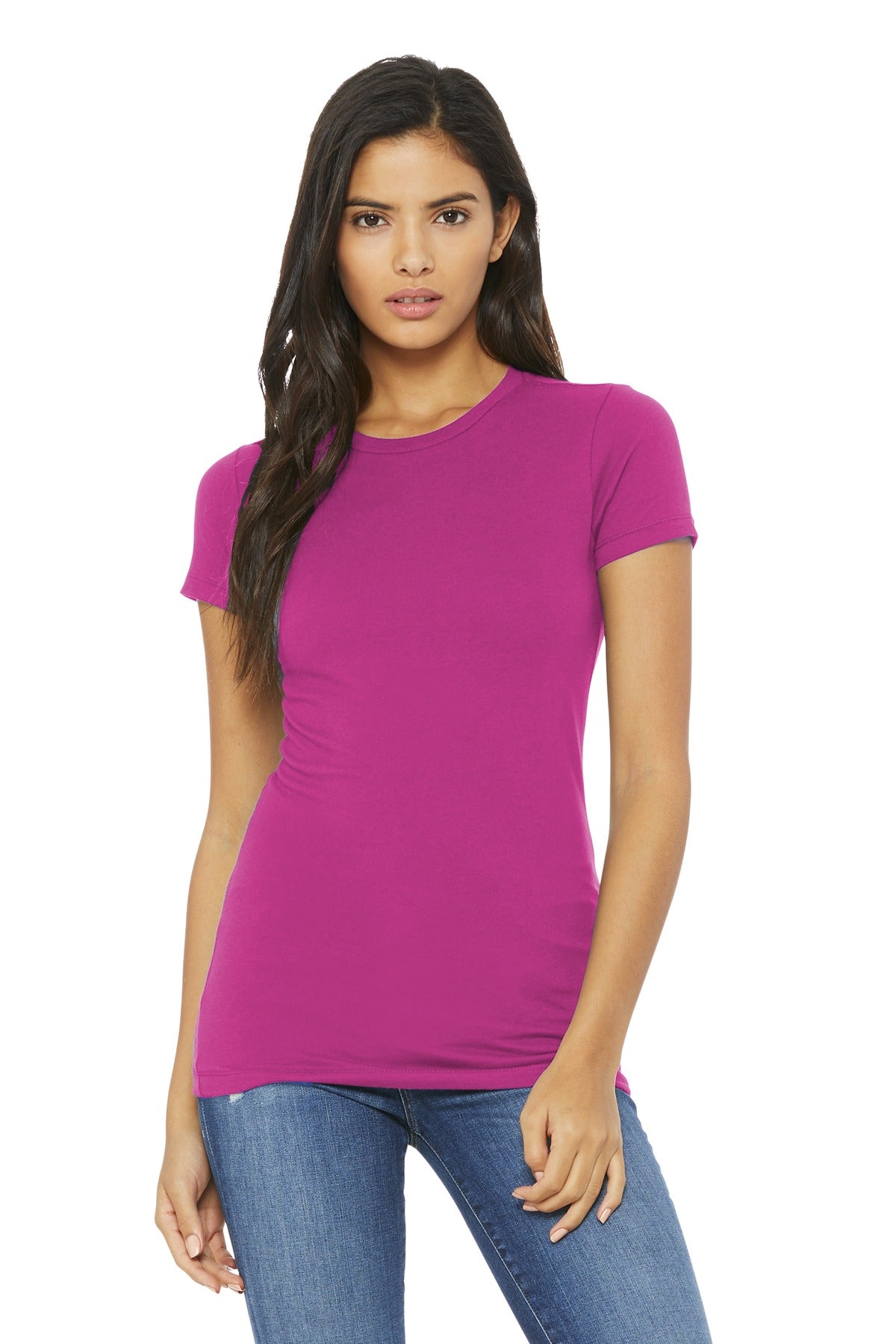BELLA+CANVAS Women's Slim Fit Tee. BC6004 - Berry - front