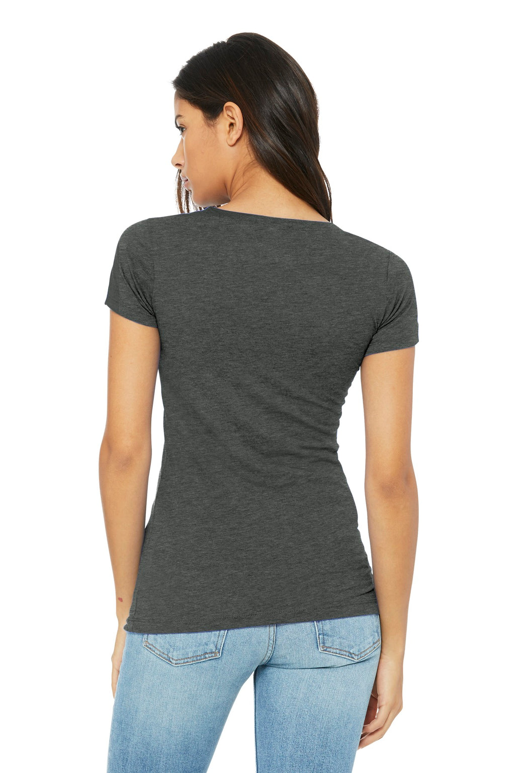 BELLA+CANVAS Women's Slim Fit Tee. BC6004 - Deep Heather - back