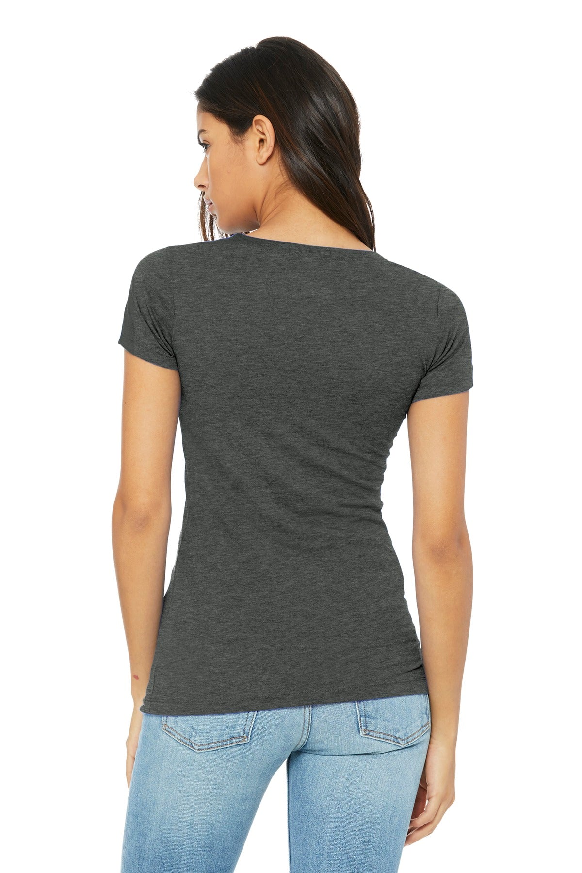 BELLA+CANVAS Women's Slim Fit Tee. BC6004 - Deep Heather - back