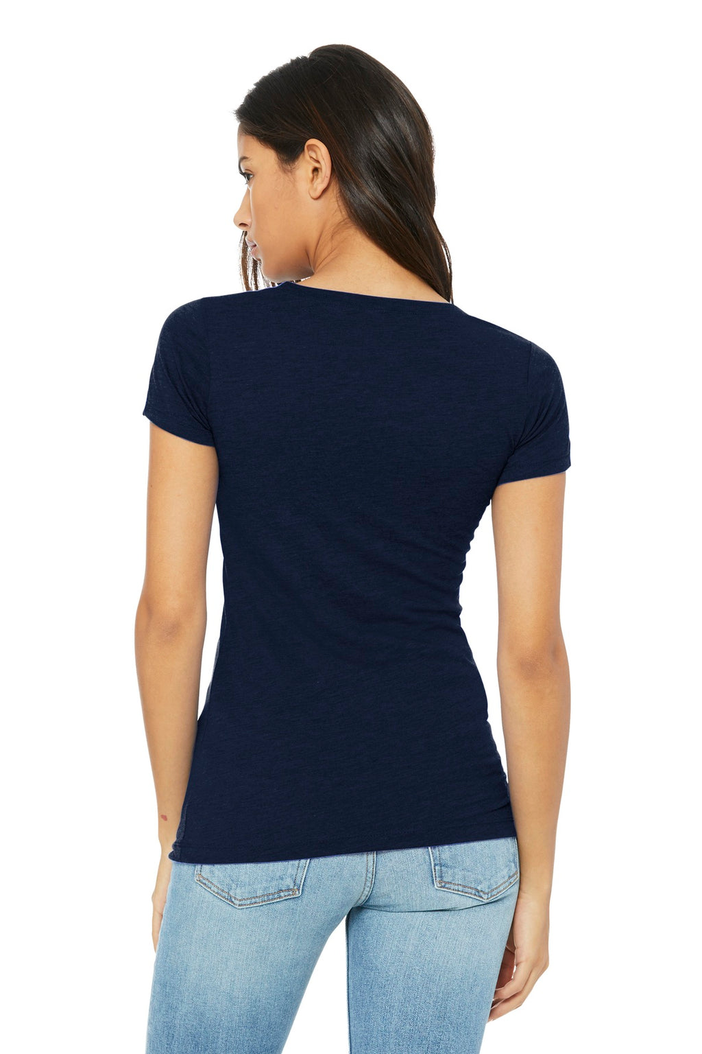 BELLA+CANVAS Women's Slim Fit Tee. BC6004 - Navy - back