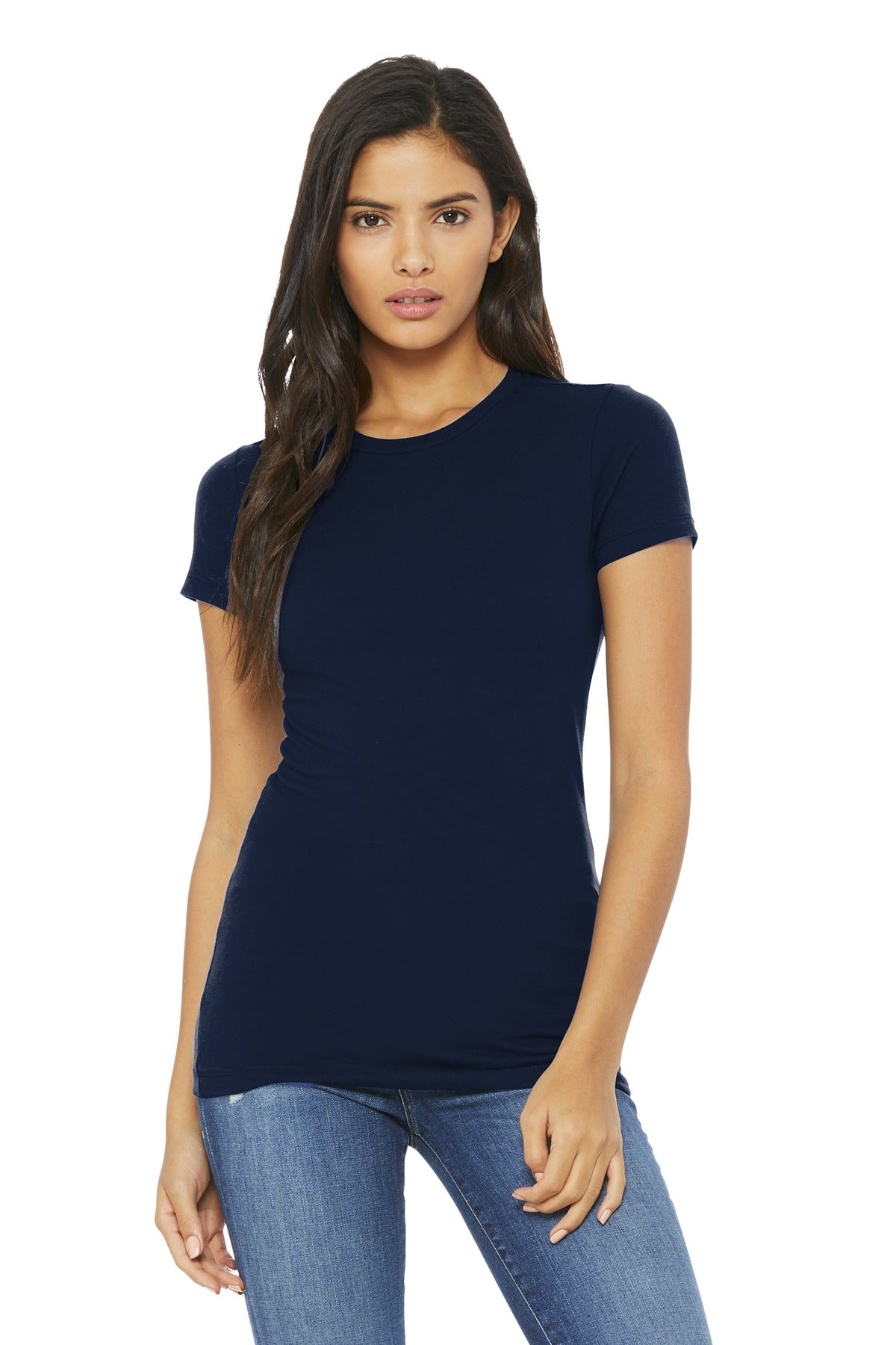 BELLA+CANVAS Women's Slim Fit Tee. BC6004 - Navy - front