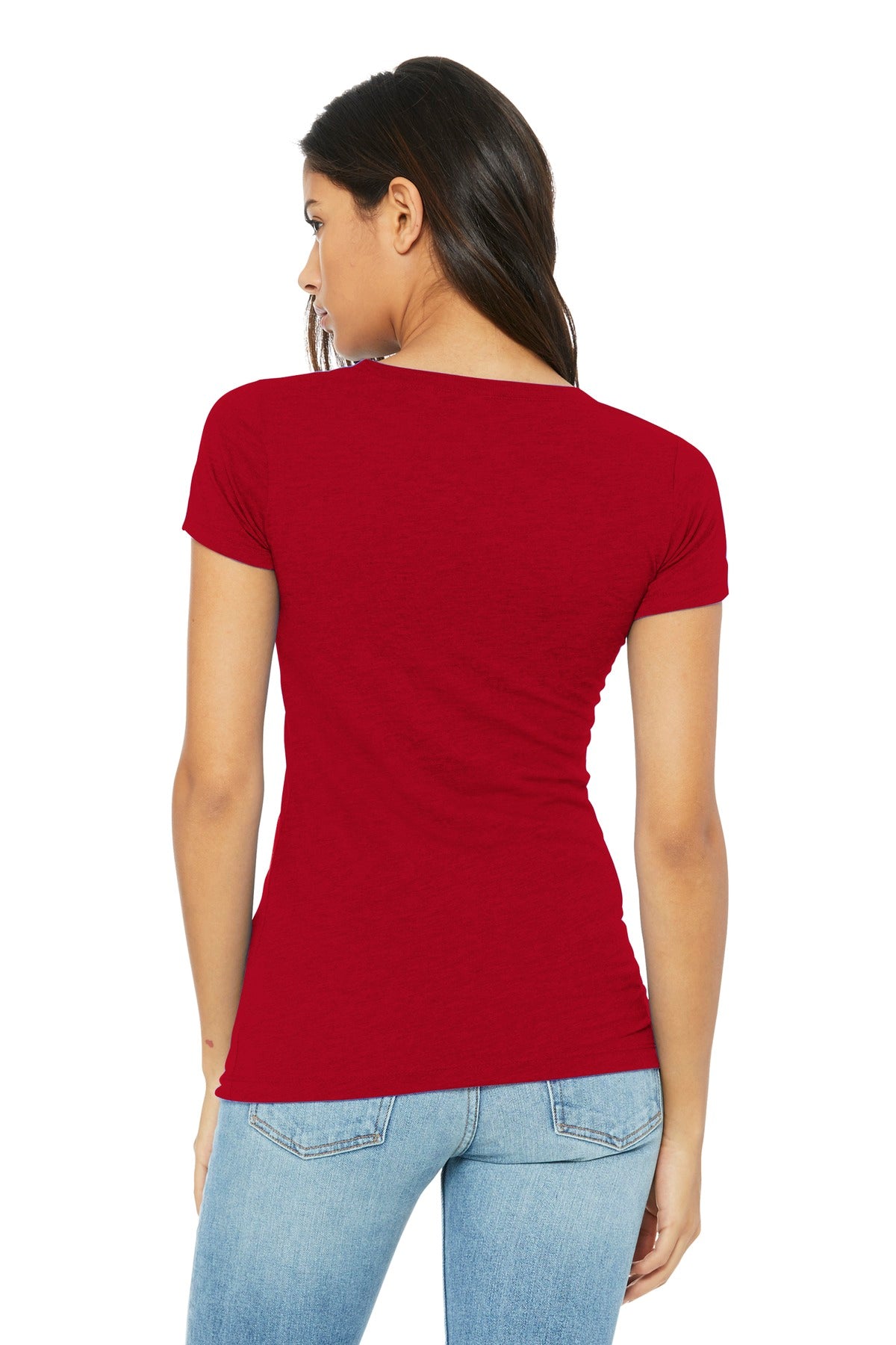 BELLA+CANVAS Women's Slim Fit Tee. BC6004 - Red - back