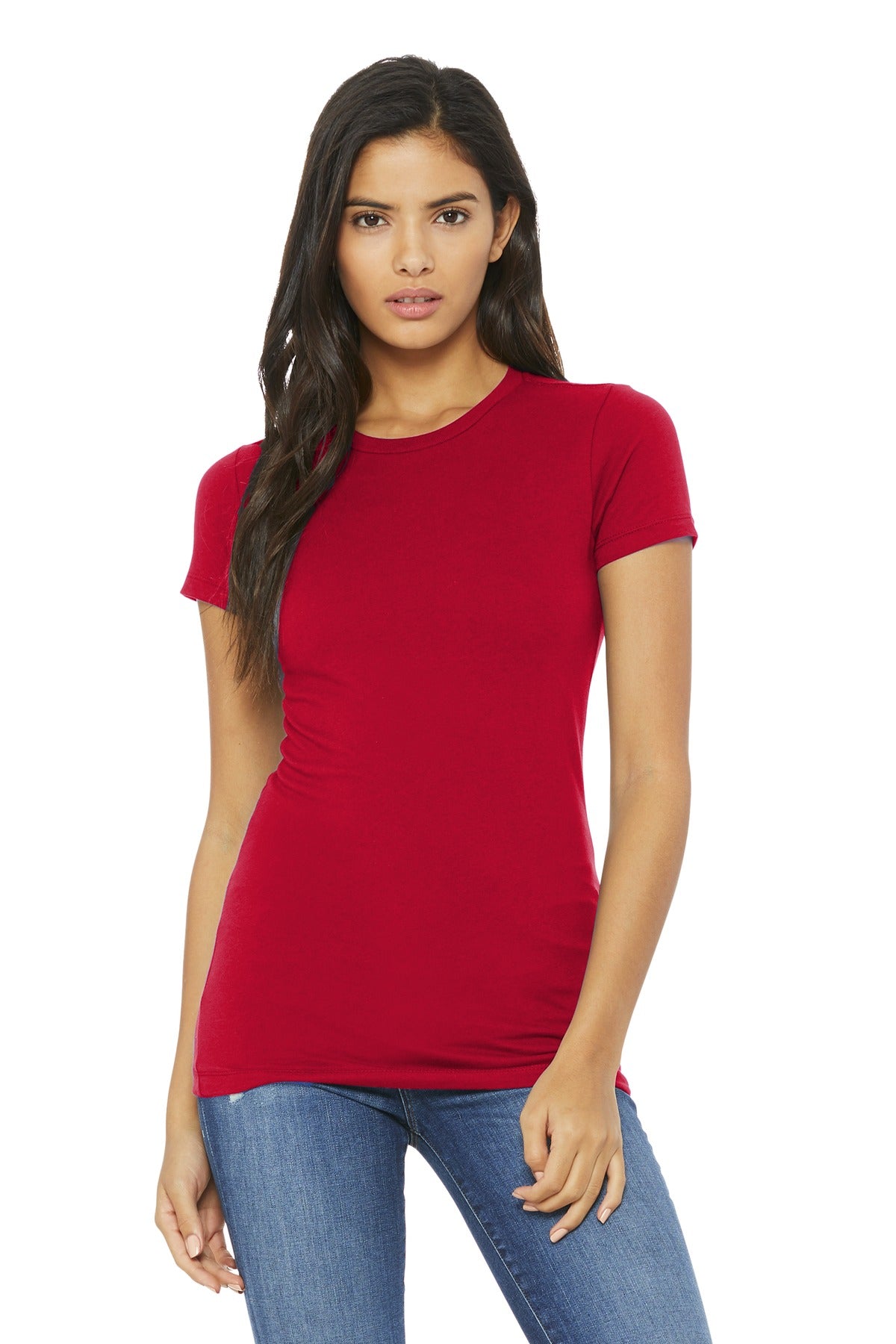BELLA+CANVAS Women's Slim Fit Tee. BC6004 - Red - front