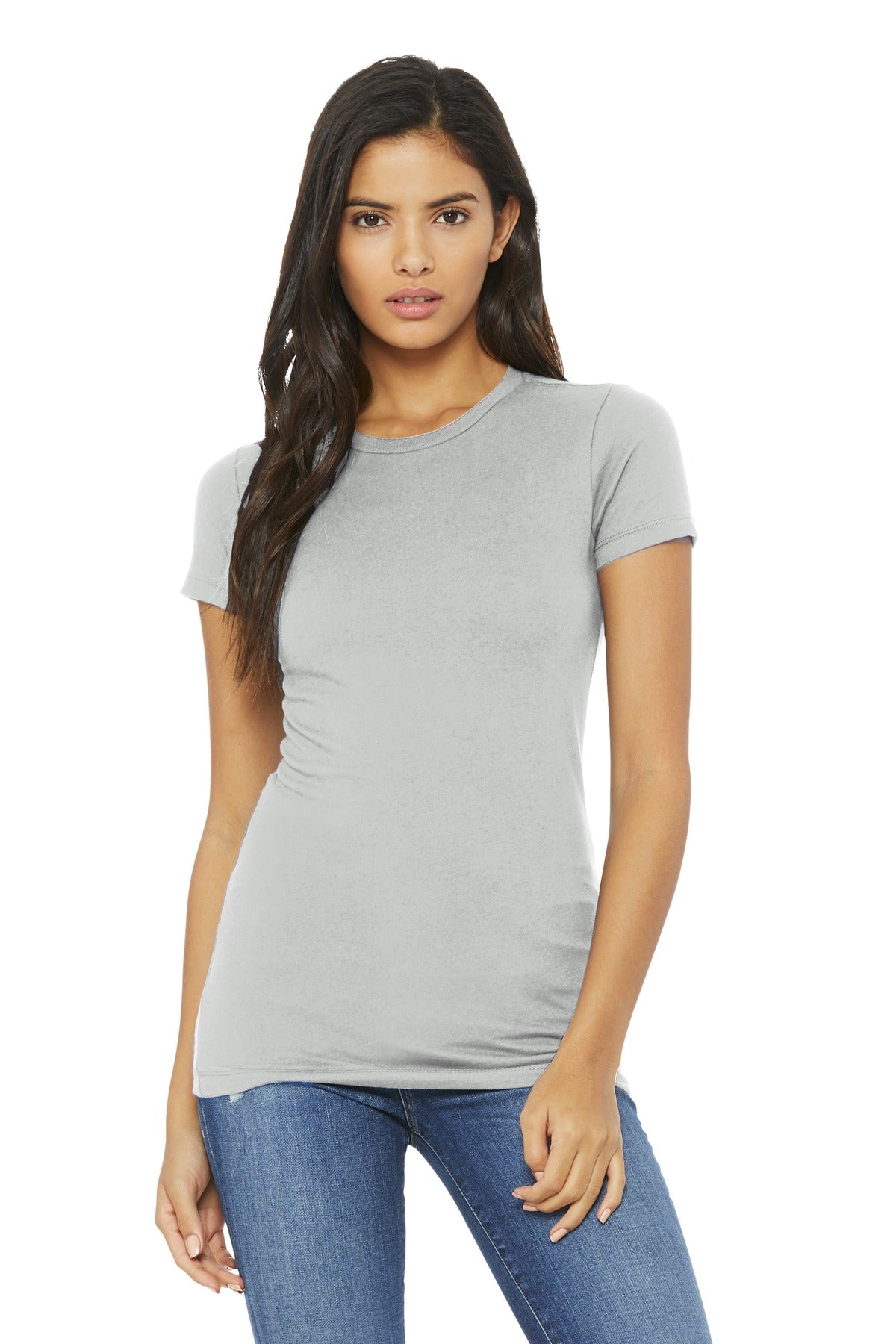 BELLA+CANVAS Women's Slim Fit Tee. BC6004 - Silver - front