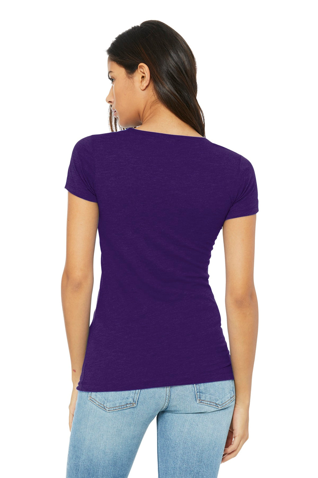 BELLA+CANVAS Women's Slim Fit Tee. BC6004 - Team Purple - back
