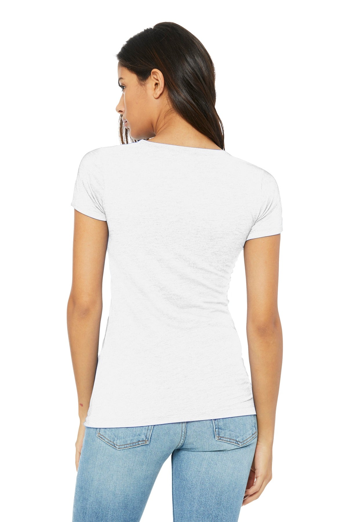 BELLA+CANVAS Women's Slim Fit Tee. BC6004 - White - back