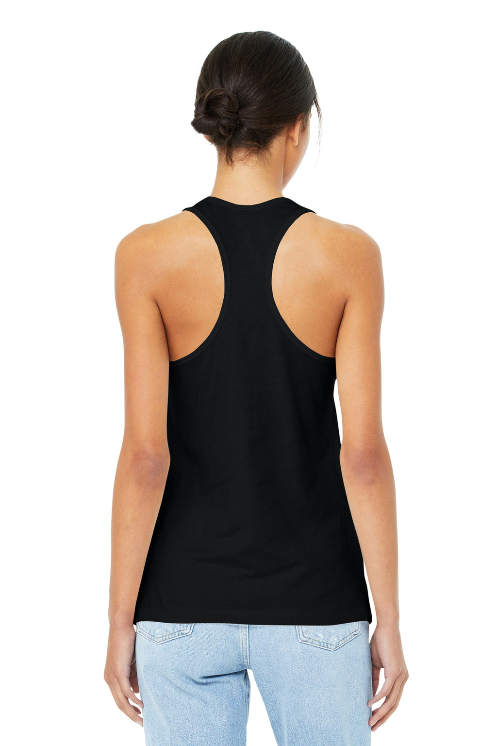 BELLA+CANVAS Women's Jersey Racerback Tank. BC6008 - Black - back