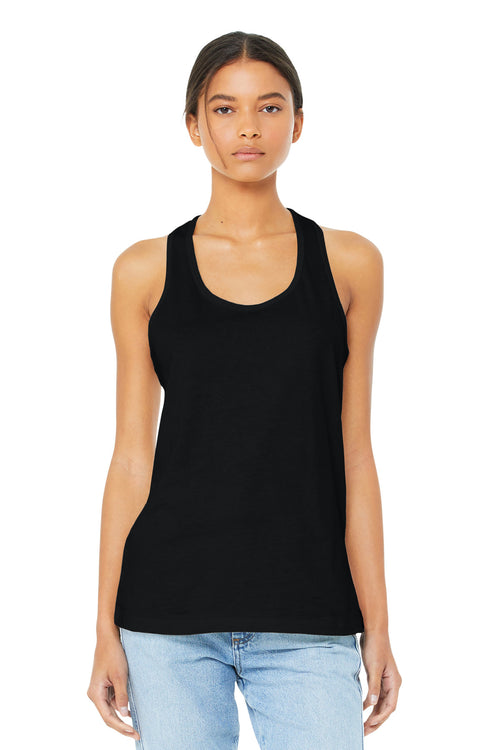 BELLA+CANVAS Women's Jersey Racerback Tank. BC6008 - Black - front