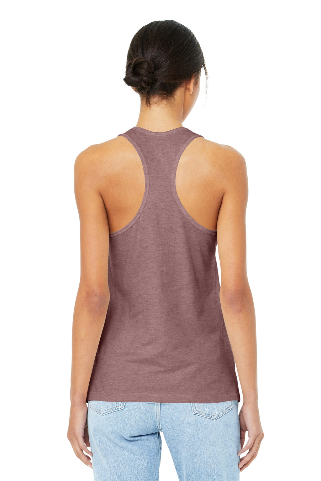 BELLA+CANVAS Women's Jersey Racerback Tank. BC6008 - Heather Mauve - back