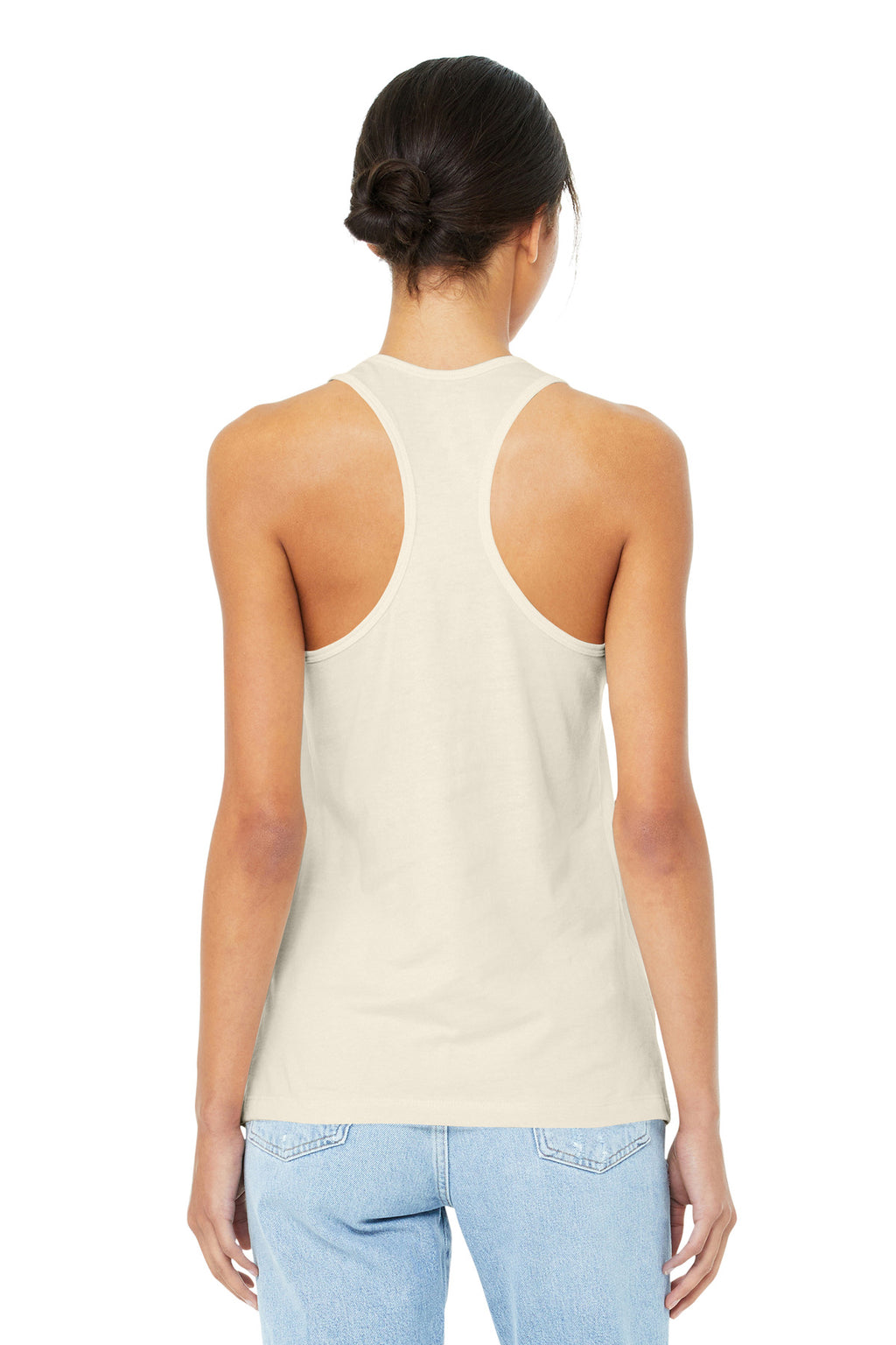 BELLA+CANVAS Women's Jersey Racerback Tank. BC6008 - Natural - back