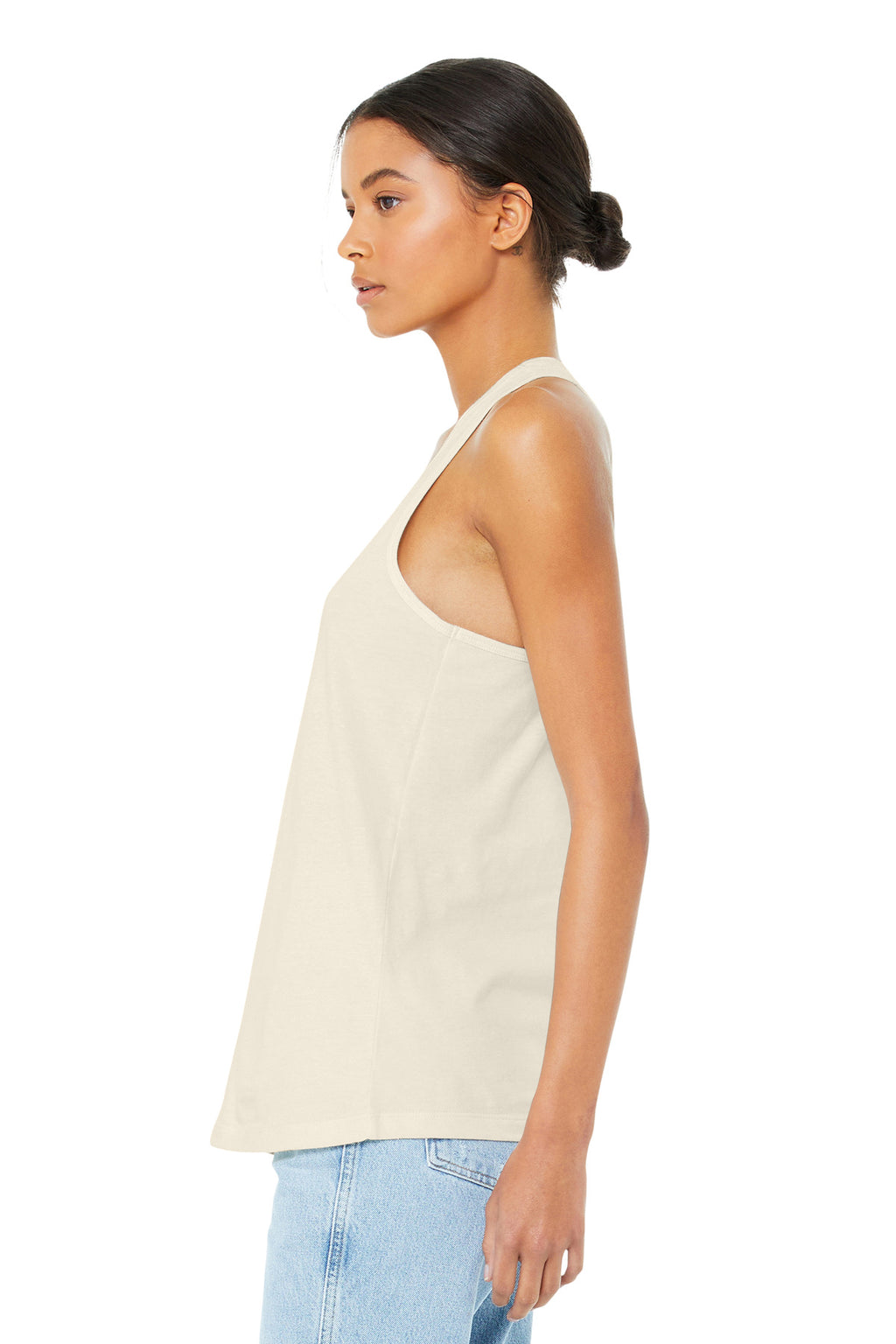 BELLA+CANVAS Women's Jersey Racerback Tank. BC6008 - Natural - side