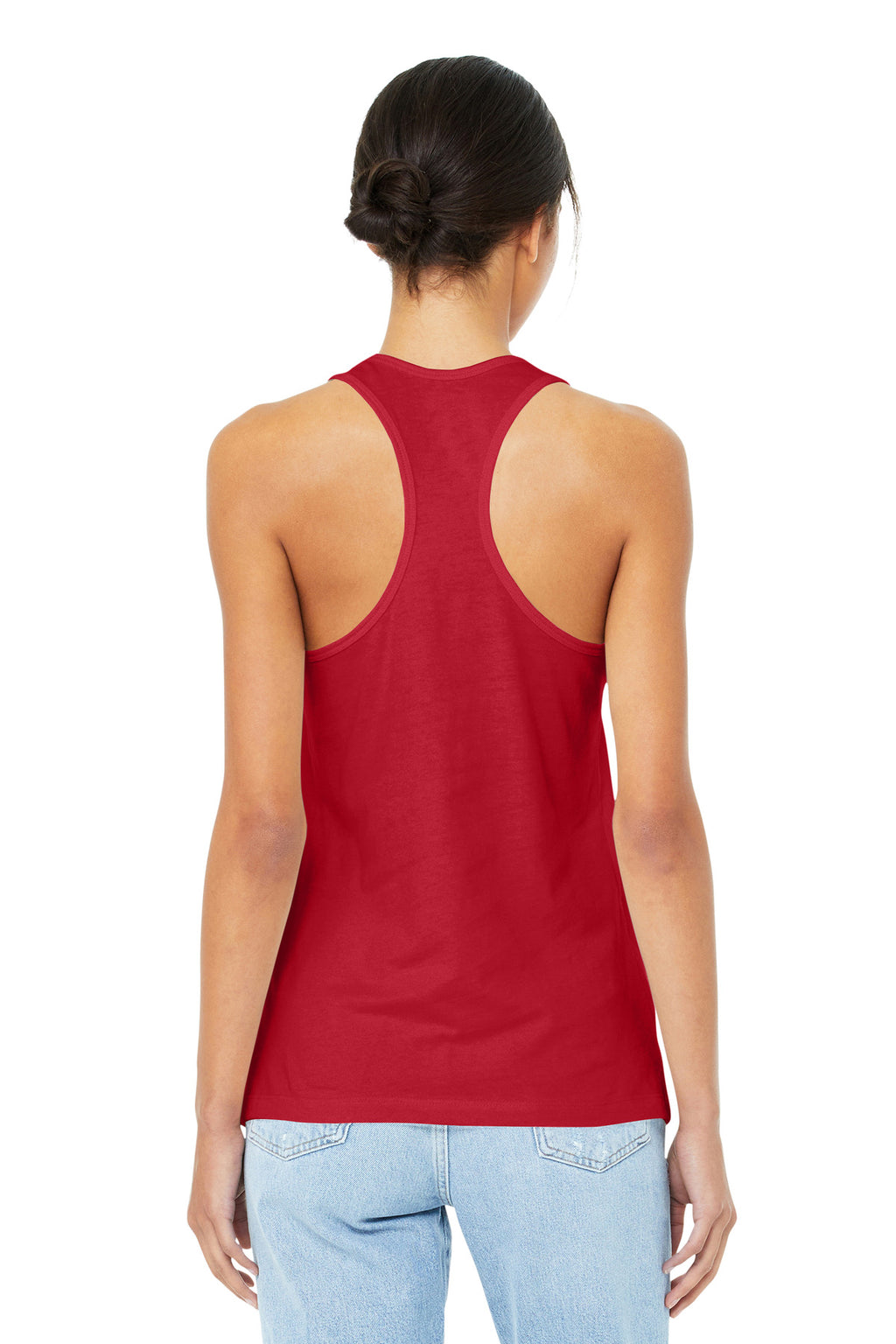 BELLA+CANVAS Women's Jersey Racerback Tank. BC6008 - Red - back