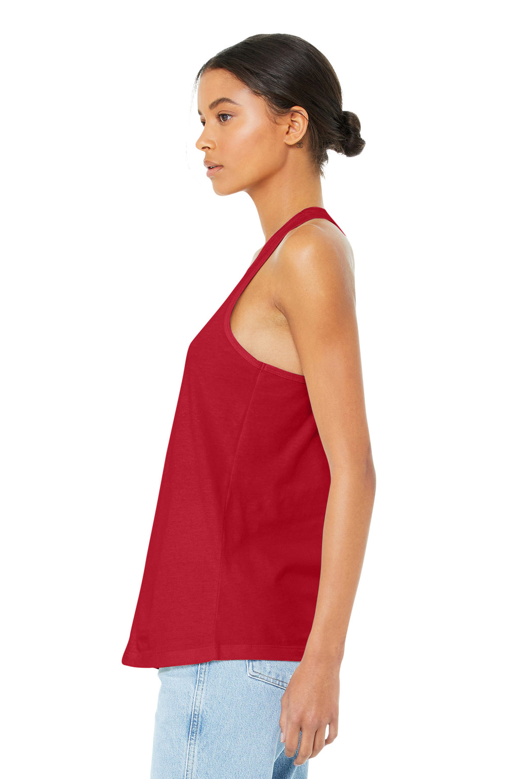 BELLA+CANVAS Women's Jersey Racerback Tank. BC6008 - Red - side