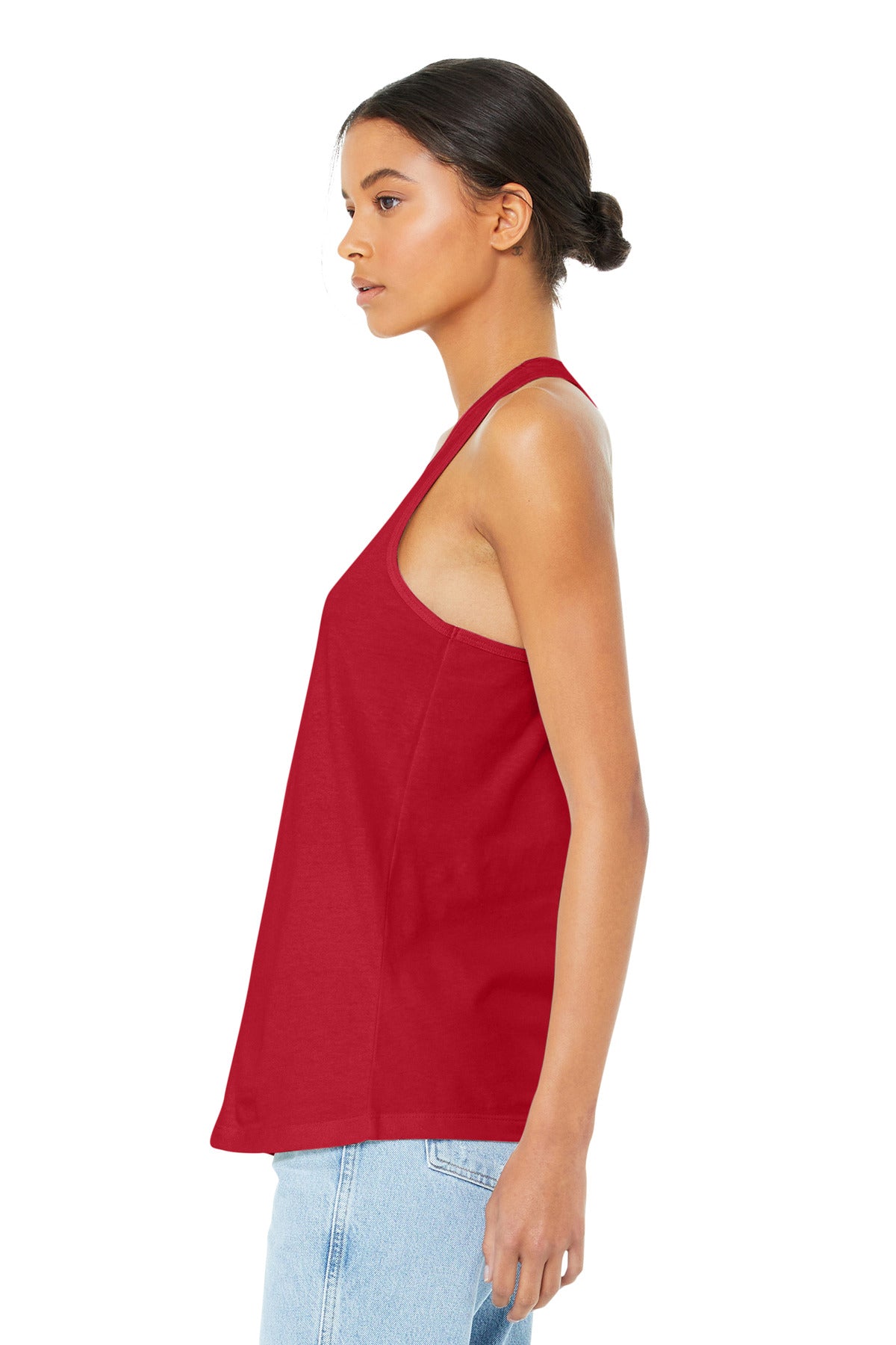 BELLA+CANVAS Women's Jersey Racerback Tank. BC6008 - Red - side