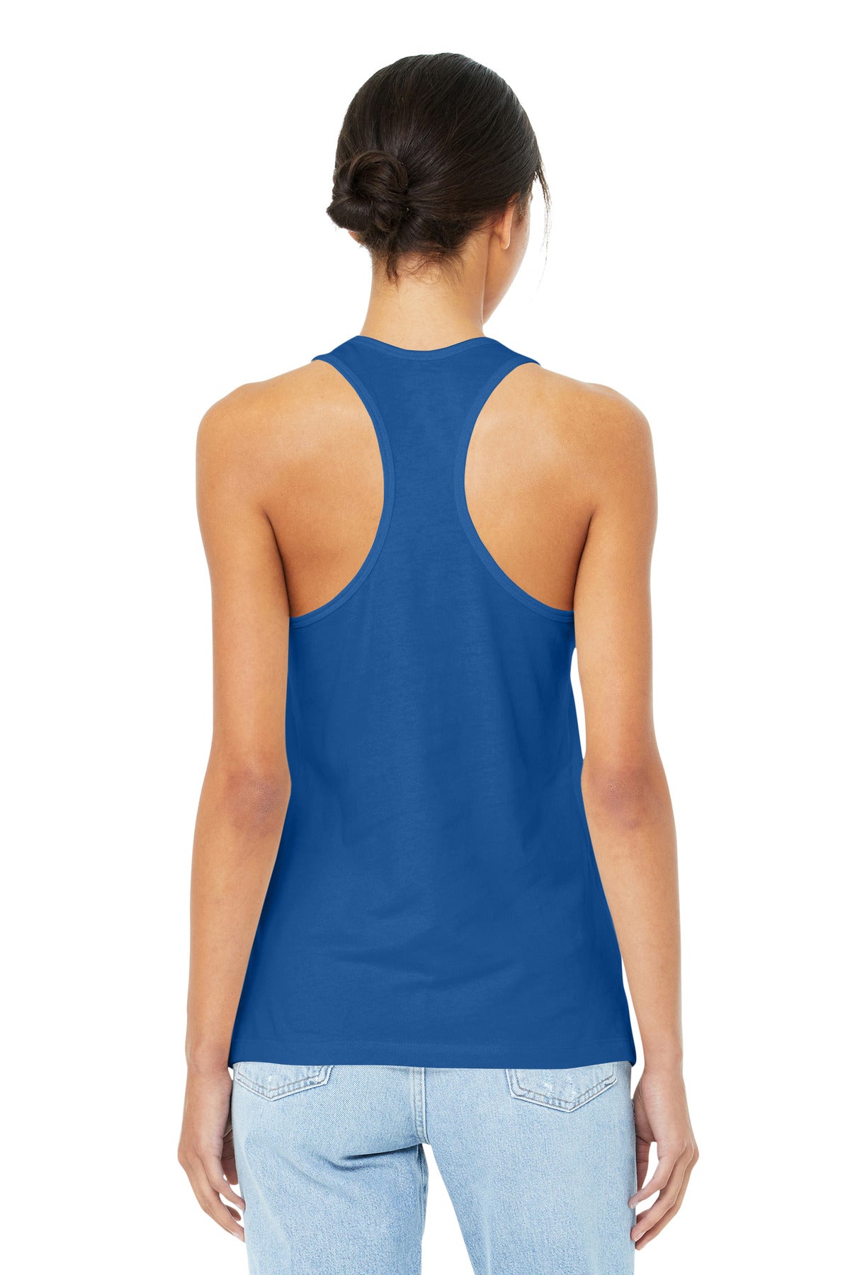 BELLA+CANVAS Women's Jersey Racerback Tank. BC6008 - True Royal - back
