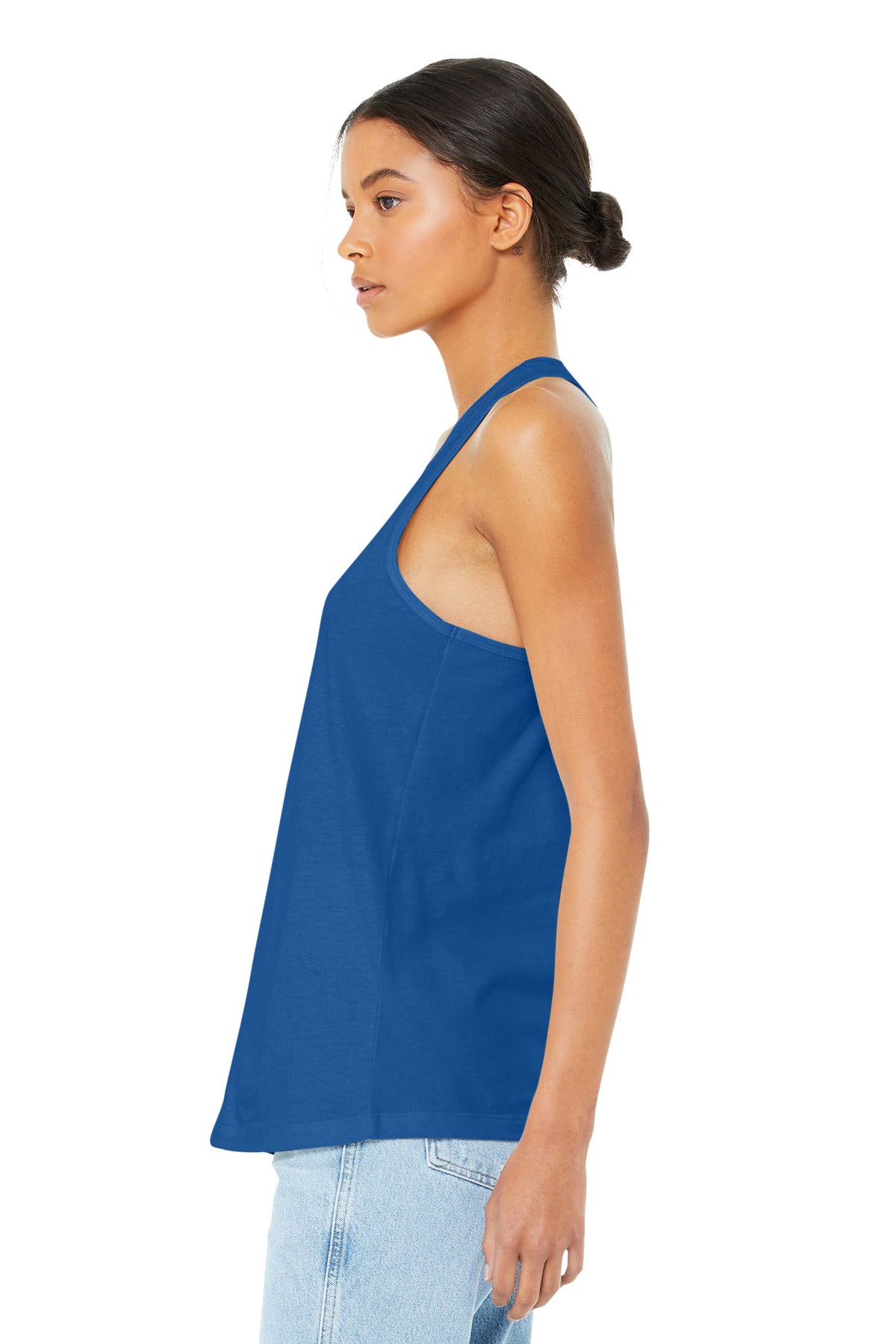 BELLA+CANVAS Women's Jersey Racerback Tank. BC6008 - True Royal - side