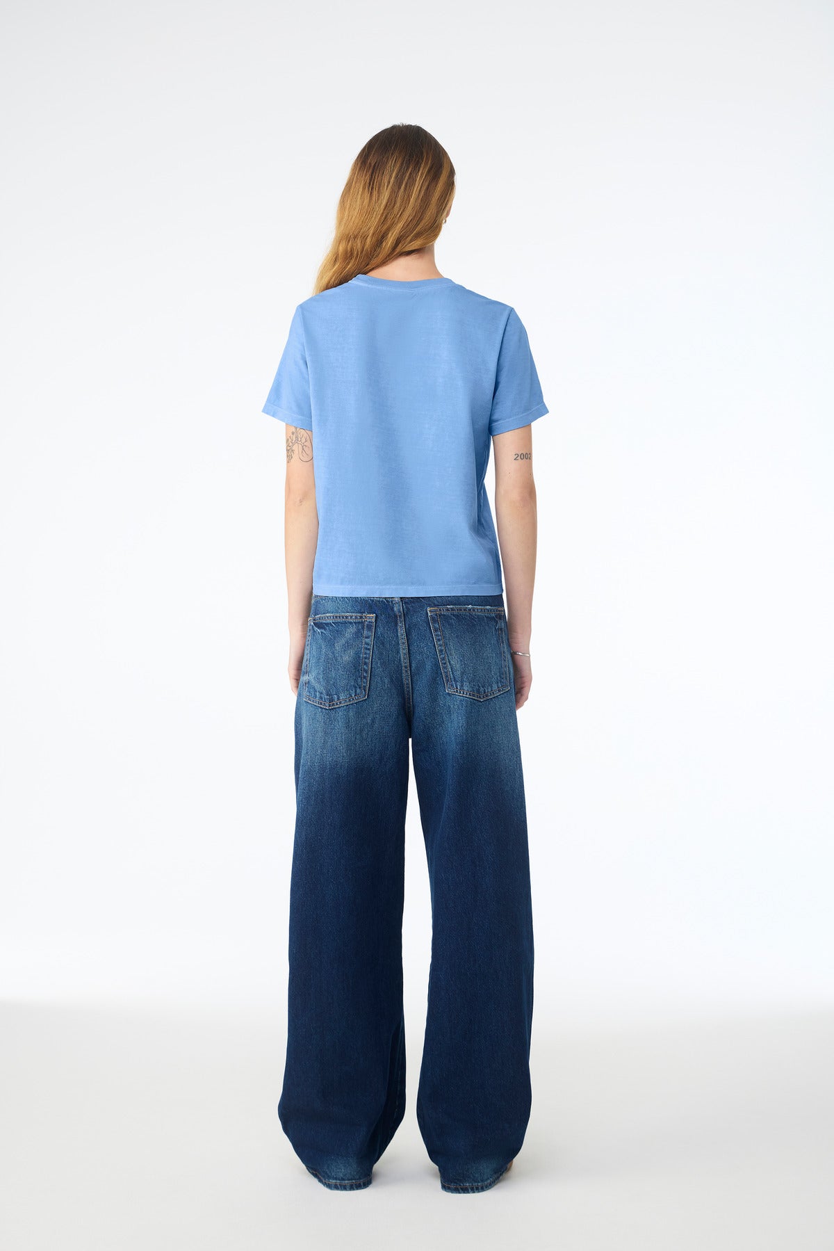 BELLA+CANVAS Women's 6-Ounce Heavyweight Tee BC6110 - Carolina Blue - back