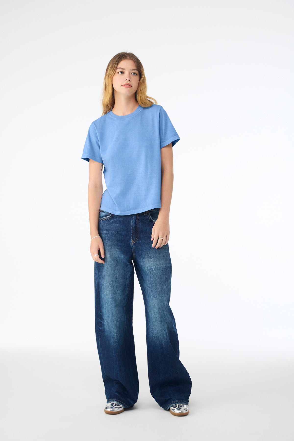 BELLA+CANVAS Women's 6-Ounce Heavyweight Tee BC6110 - Carolina Blue - front