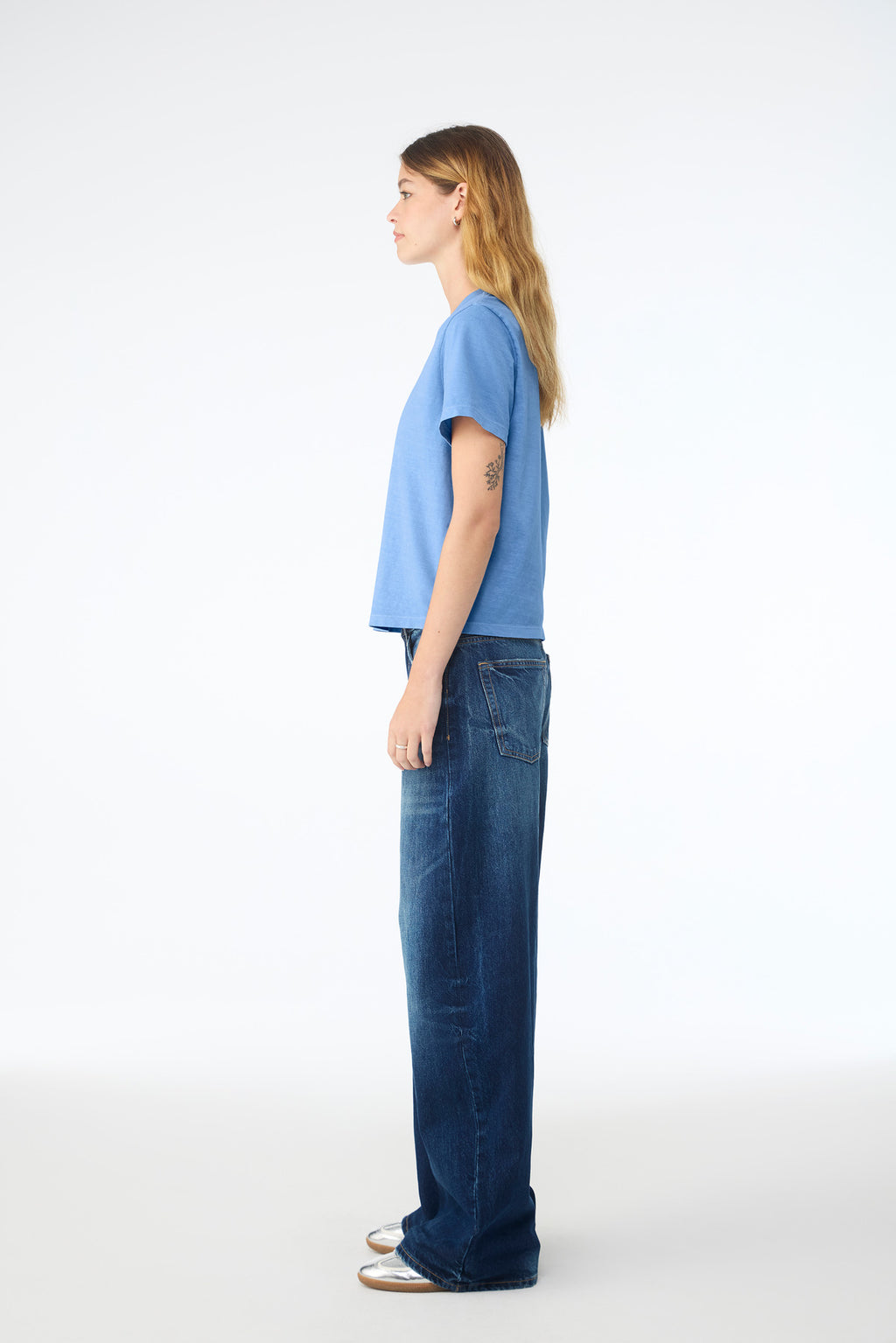 BELLA+CANVAS Women's 6-Ounce Heavyweight Tee BC6110 - Carolina Blue - side