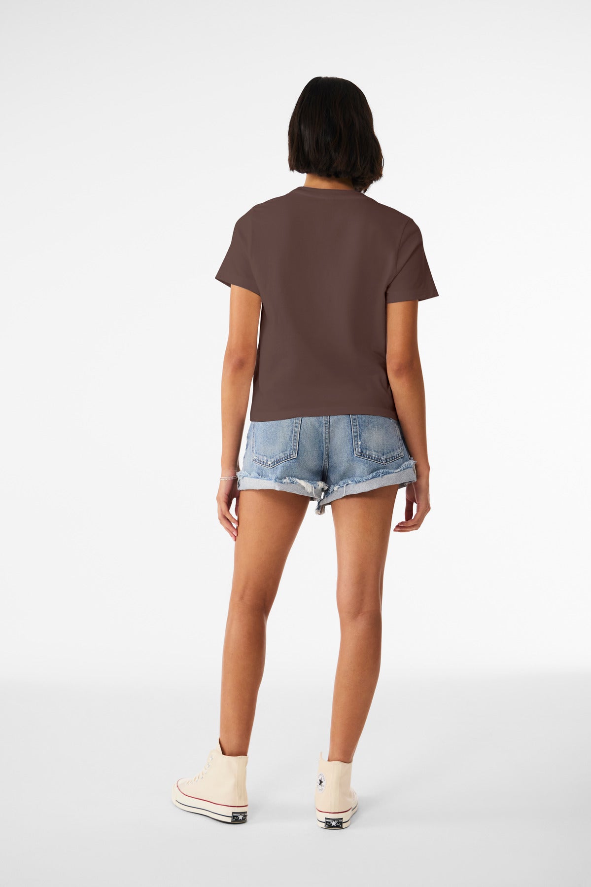 BELLA+CANVAS Women's 6-Ounce Heavyweight Tee BC6110 - Cocoa - back