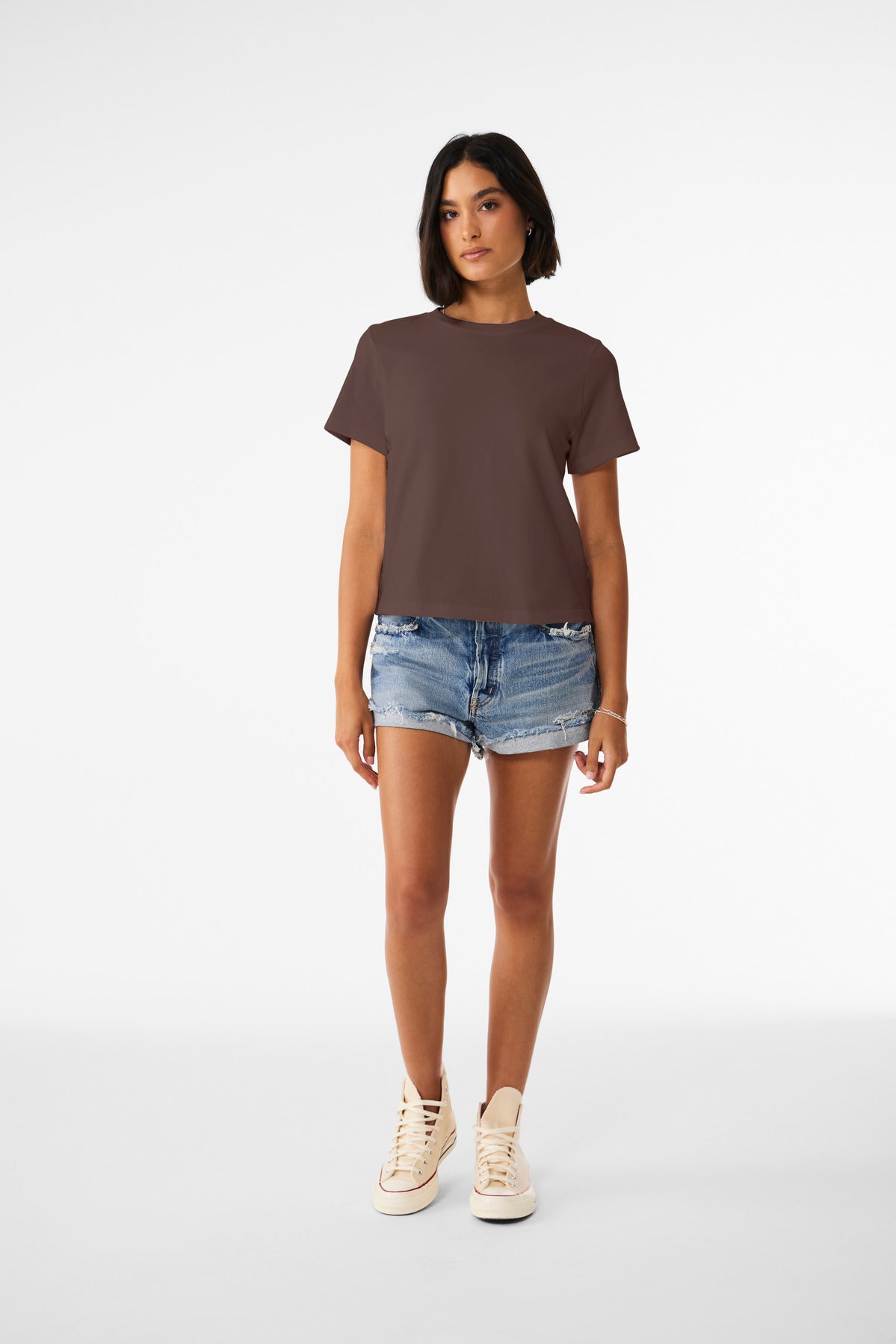 BELLA+CANVAS Women's 6-Ounce Heavyweight Tee BC6110 - Cocoa - front