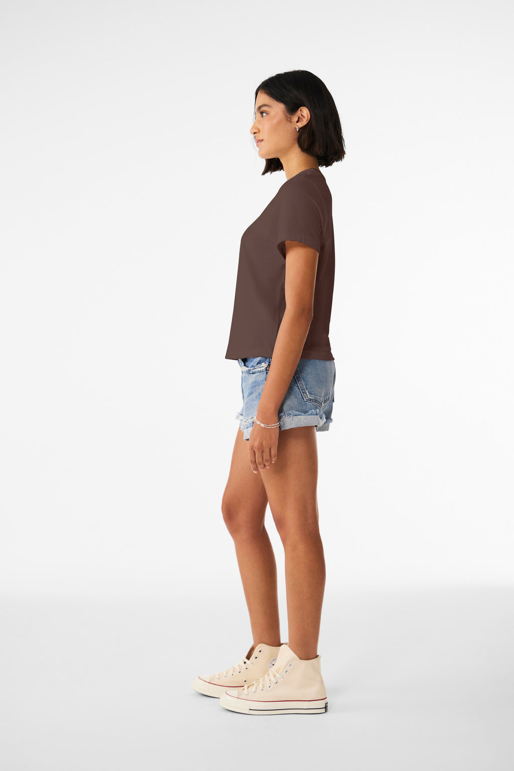 BELLA+CANVAS Women's 6-Ounce Heavyweight Tee BC6110 - Cocoa - side