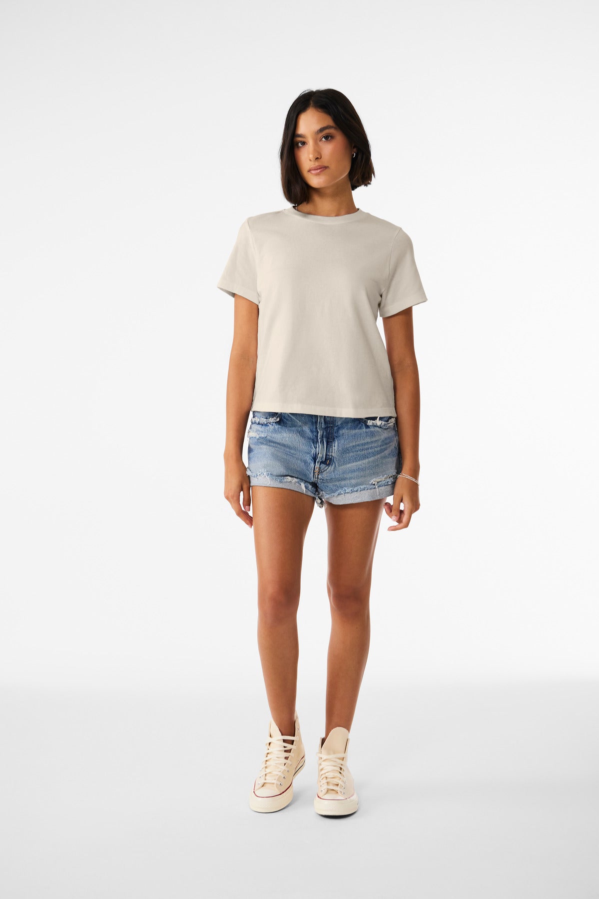 BELLA+CANVAS Women's 6-Ounce Heavyweight Tee BC6110 - Dust - front