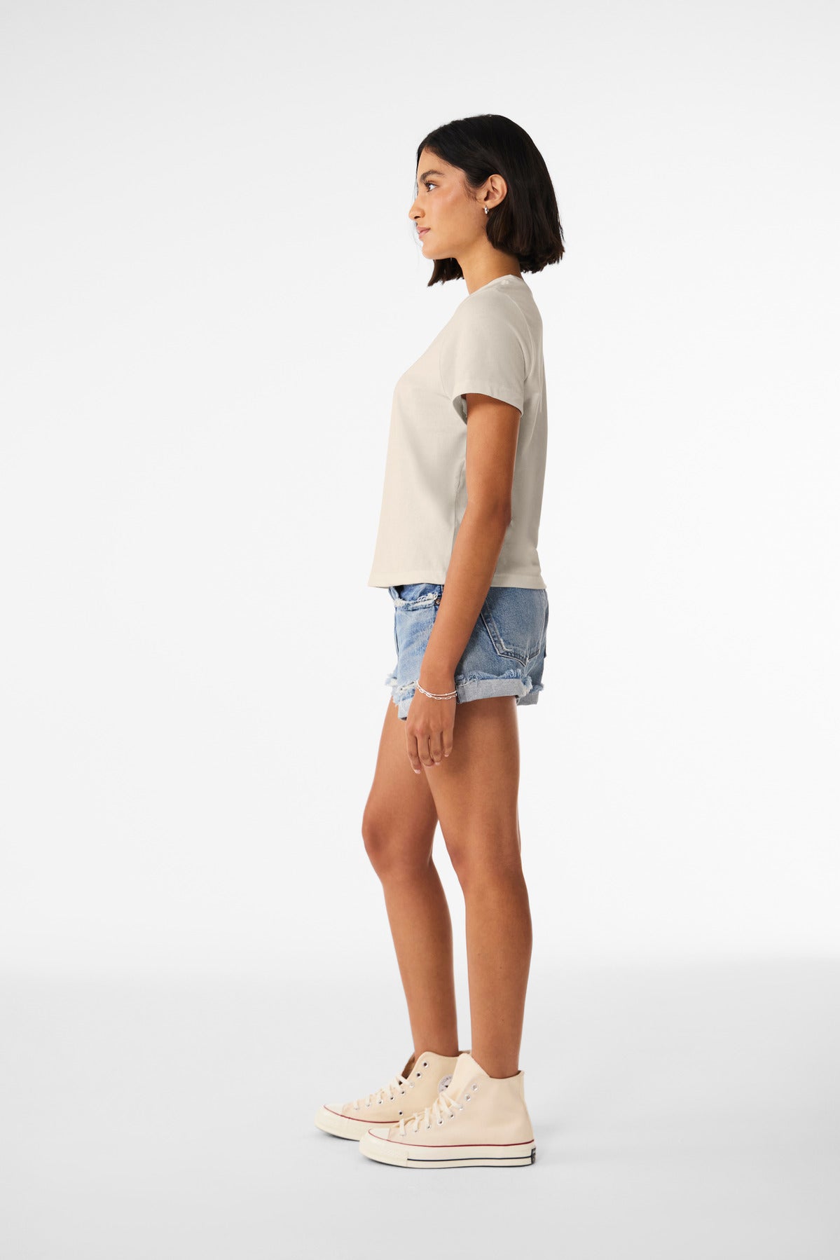 BELLA+CANVAS Women's 6-Ounce Heavyweight Tee BC6110 - Dust - side