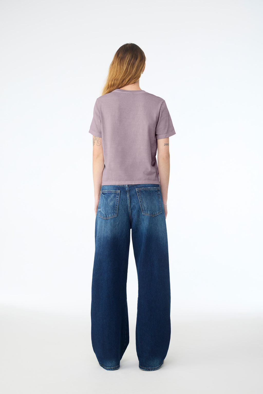BELLA+CANVAS Women's 6-Ounce Heavyweight Tee BC6110 - Light Violet - back